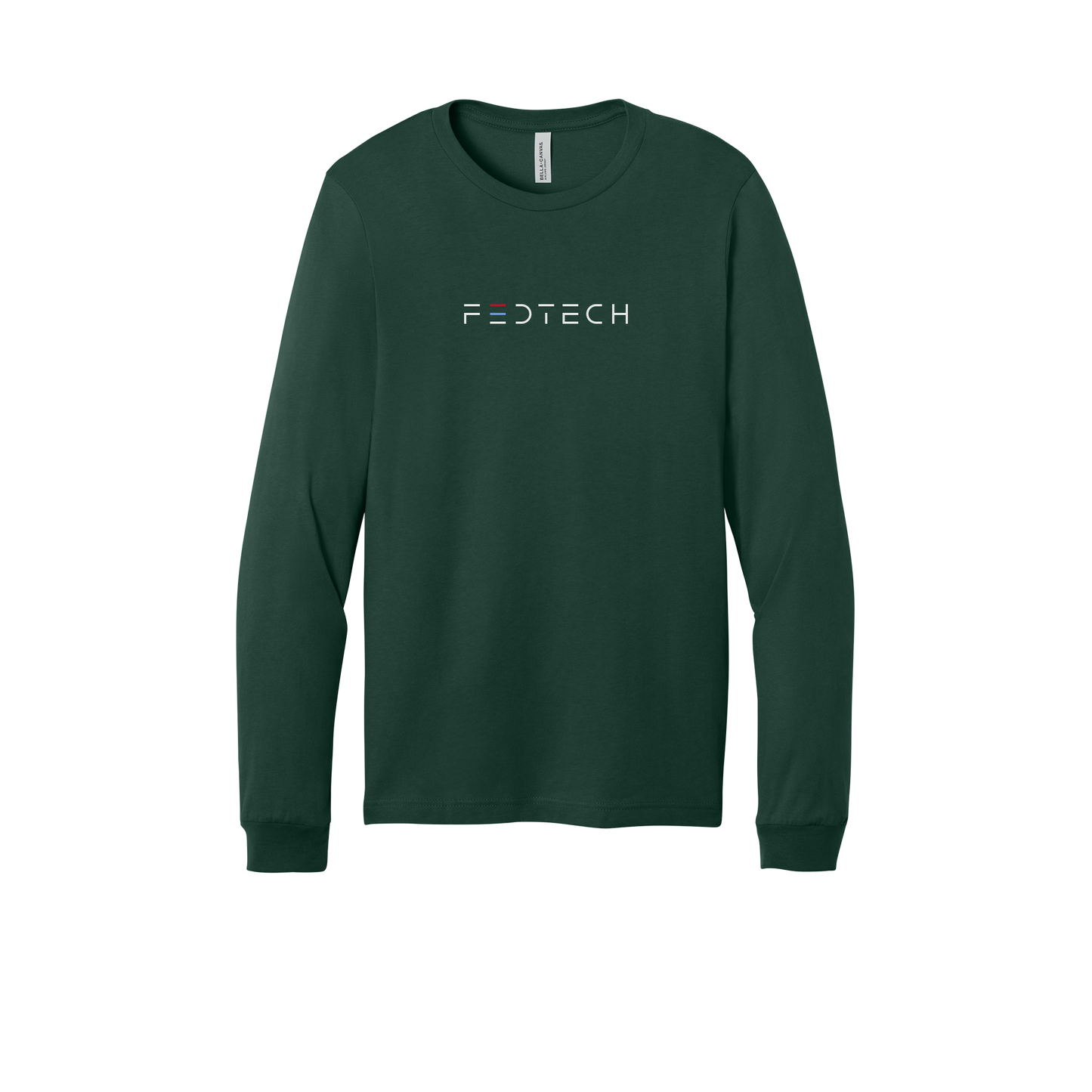 fedtech-all-season-long-sleeve-tee-dtf-front-3501-forest-flat-front