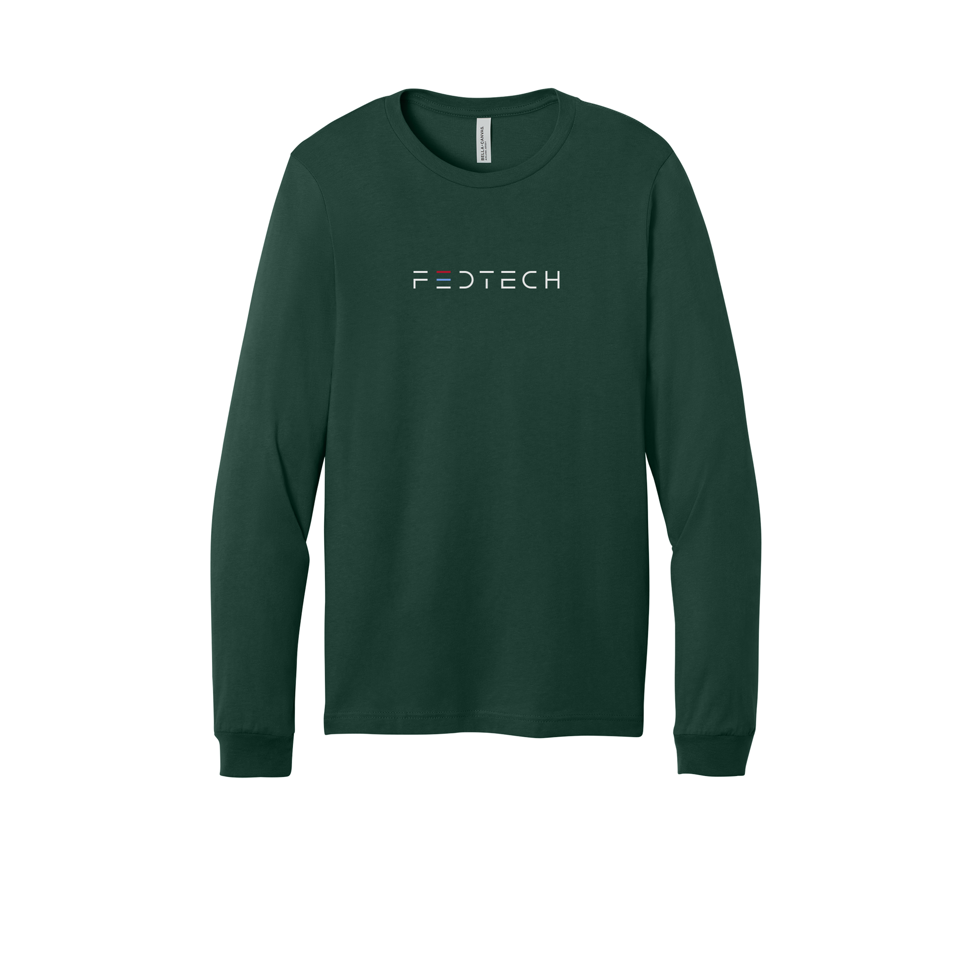 fedtech-all-season-long-sleeve-tee-dtf-front-3501-forest-flat-front