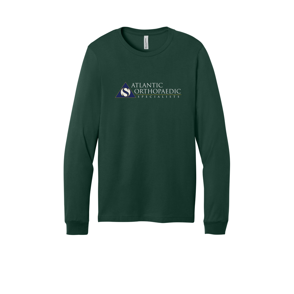atlanticortho-all-season-medical-long-sleeve-tee-dtf-front-3501-forest-flat-front