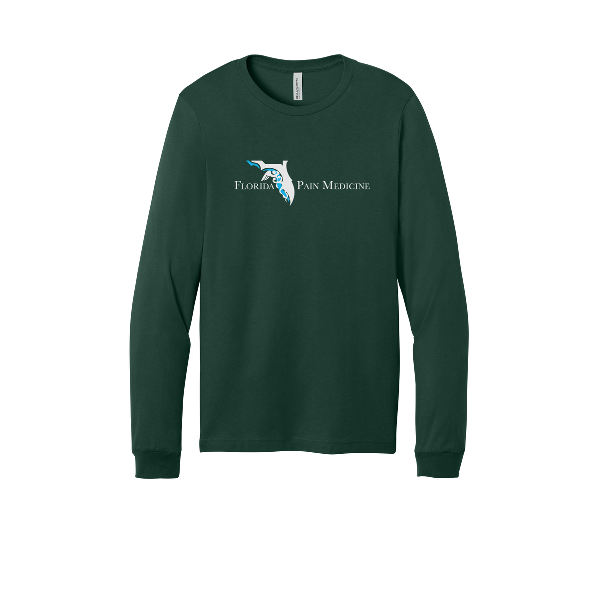 floridapainmedicine-all-season-medical-long-sleeve-tee-dtf-front-3501-forest-flat-front
