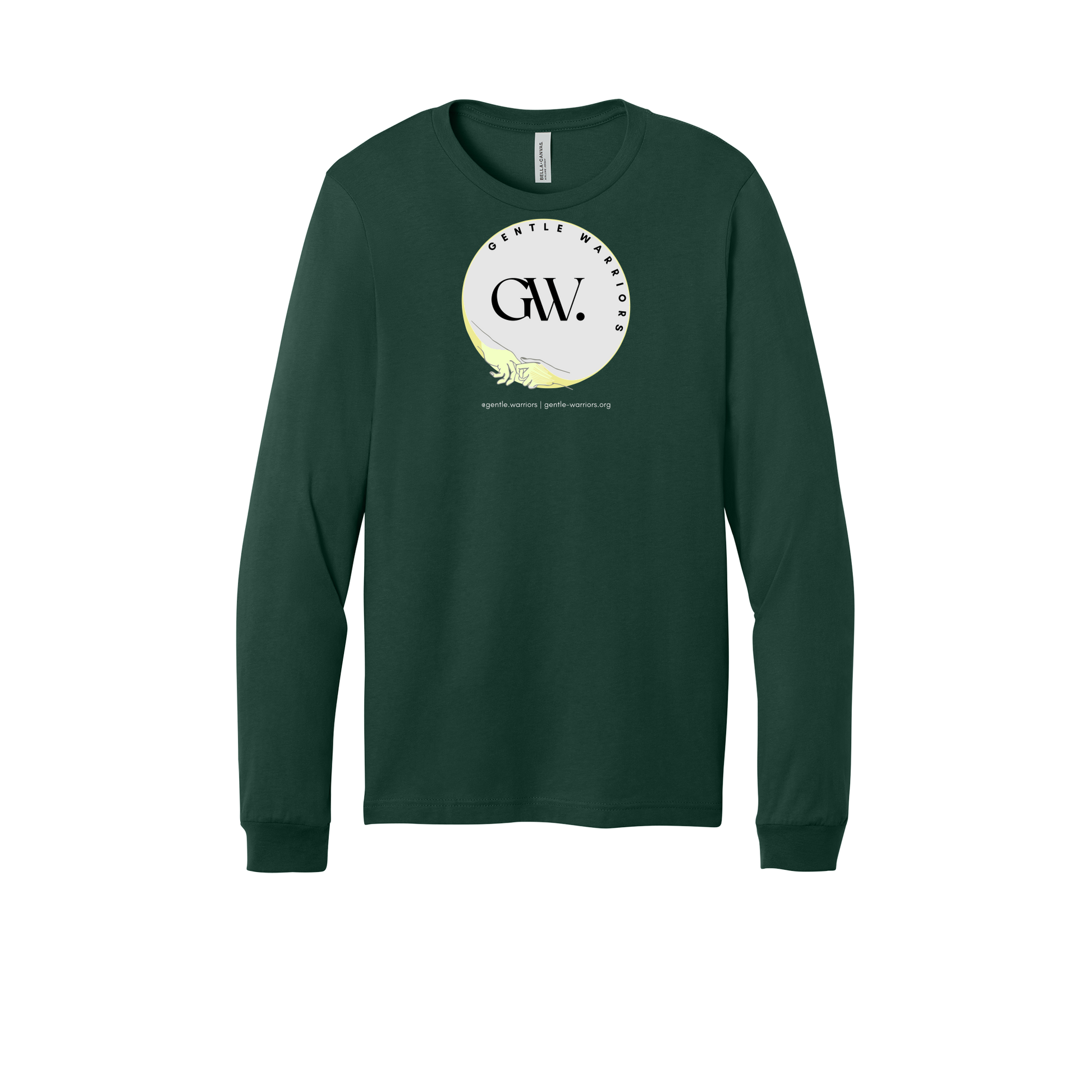 gentle-warriors-all-season-long-sleeve-tee-dtf-front-3501-forest-flat-front