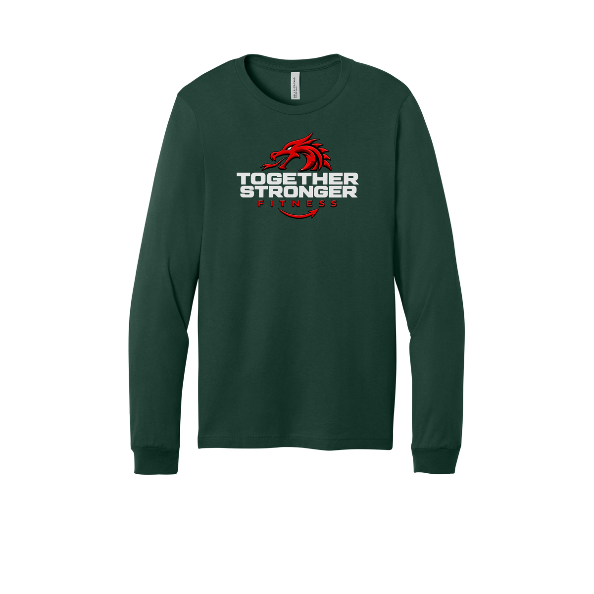 togetherstrongerfitness-all-season-long-sleeve-tee-dtf-front-3501-forest-flat-front