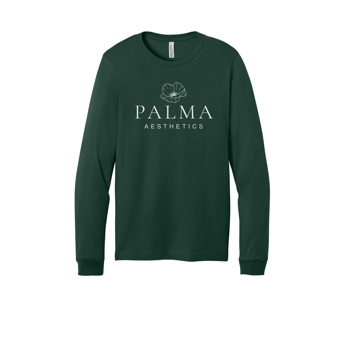 palmaaesthetics-all-season-medical-long-sleeve-tee-dtf-front-3501-forest-flat-front