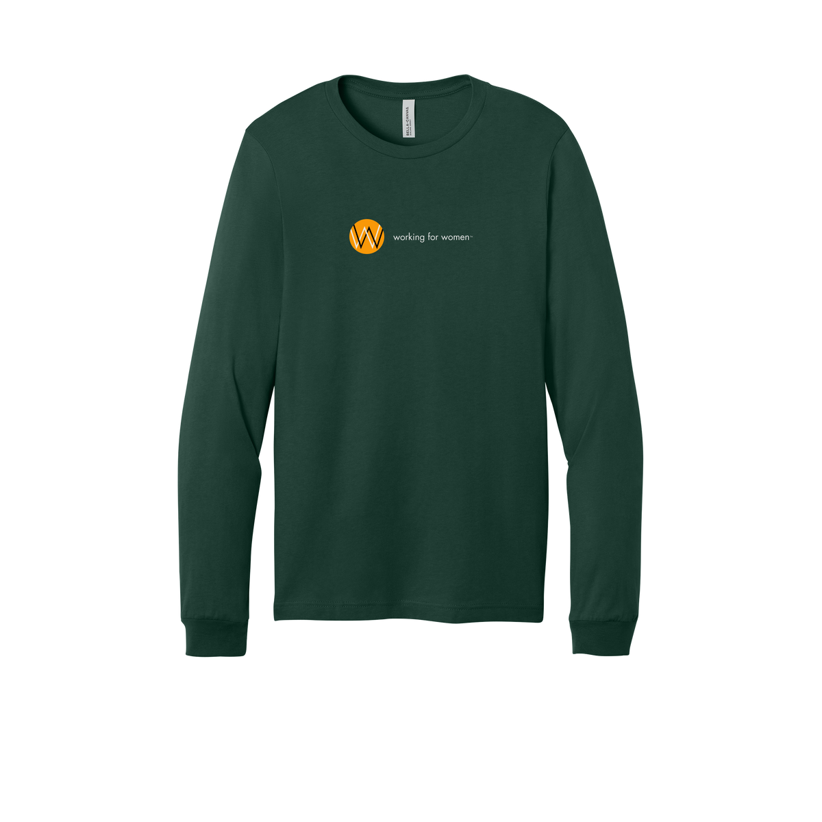 workingforwomen-all-season-long-sleeve-tee-dtf-front-3501-forest-flat-front