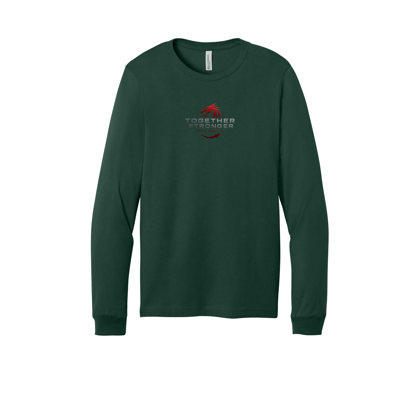 togetherstrongerfitness-all-season-long-sleeve-tee-dtf-front-3501-forest-flat-front
