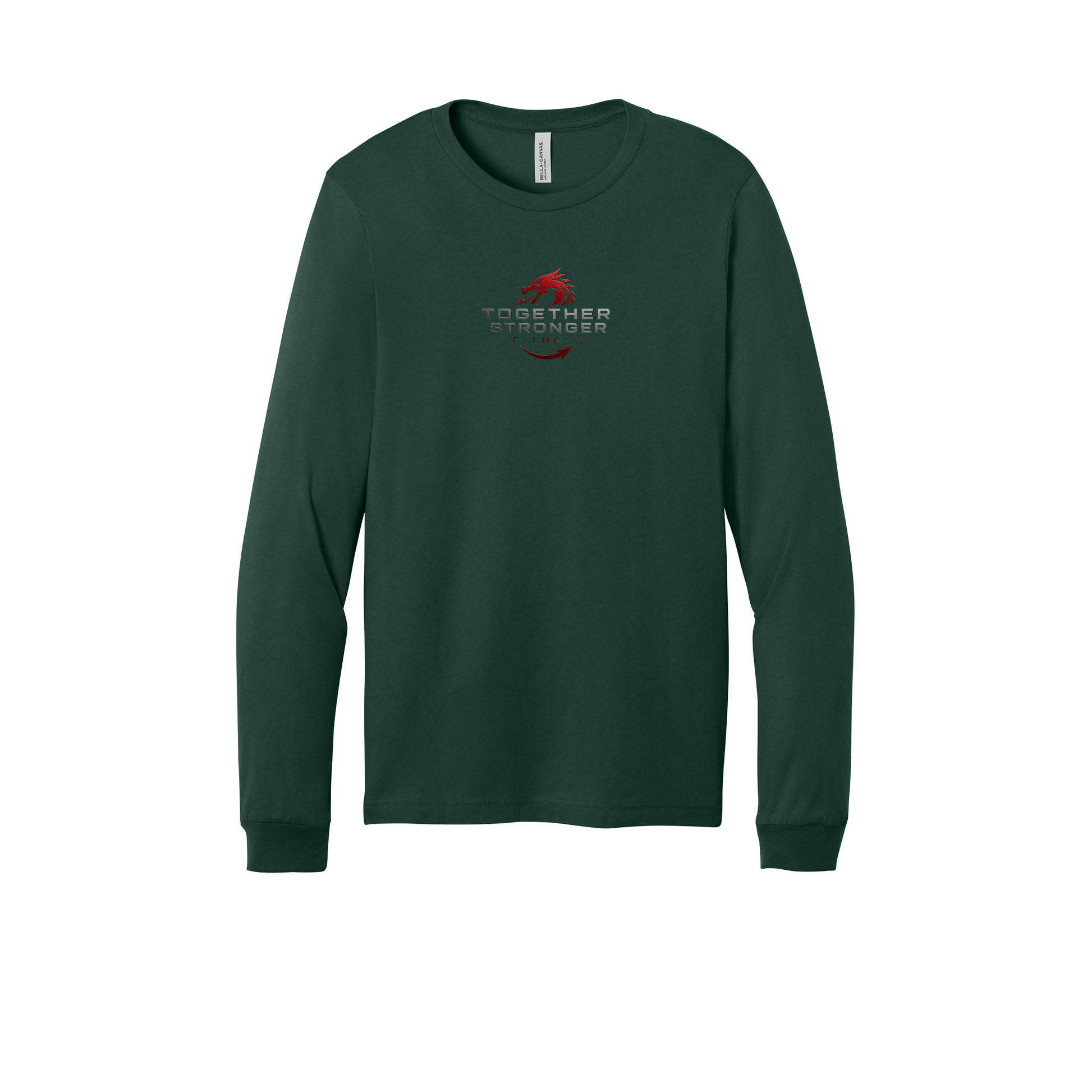 togetherstrongerfitness-all-season-long-sleeve-tee-dtf-front-3501-forest-flat-front
