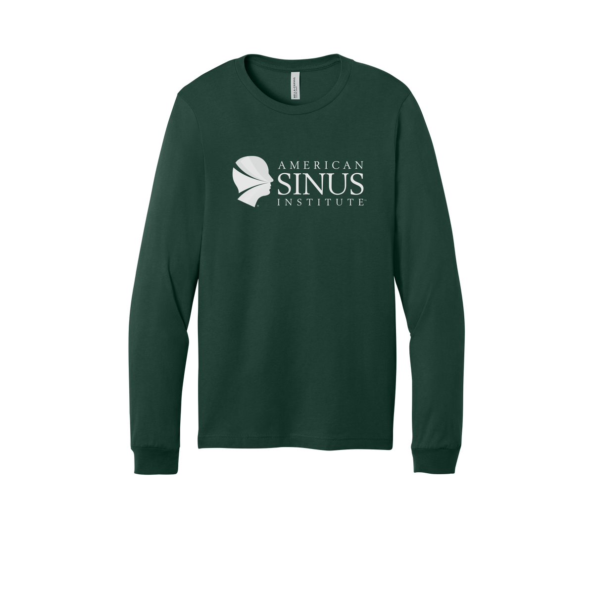 americansinus-all-season-medical-long-sleeve-tee-dtf-front-3501-forest-flat-front