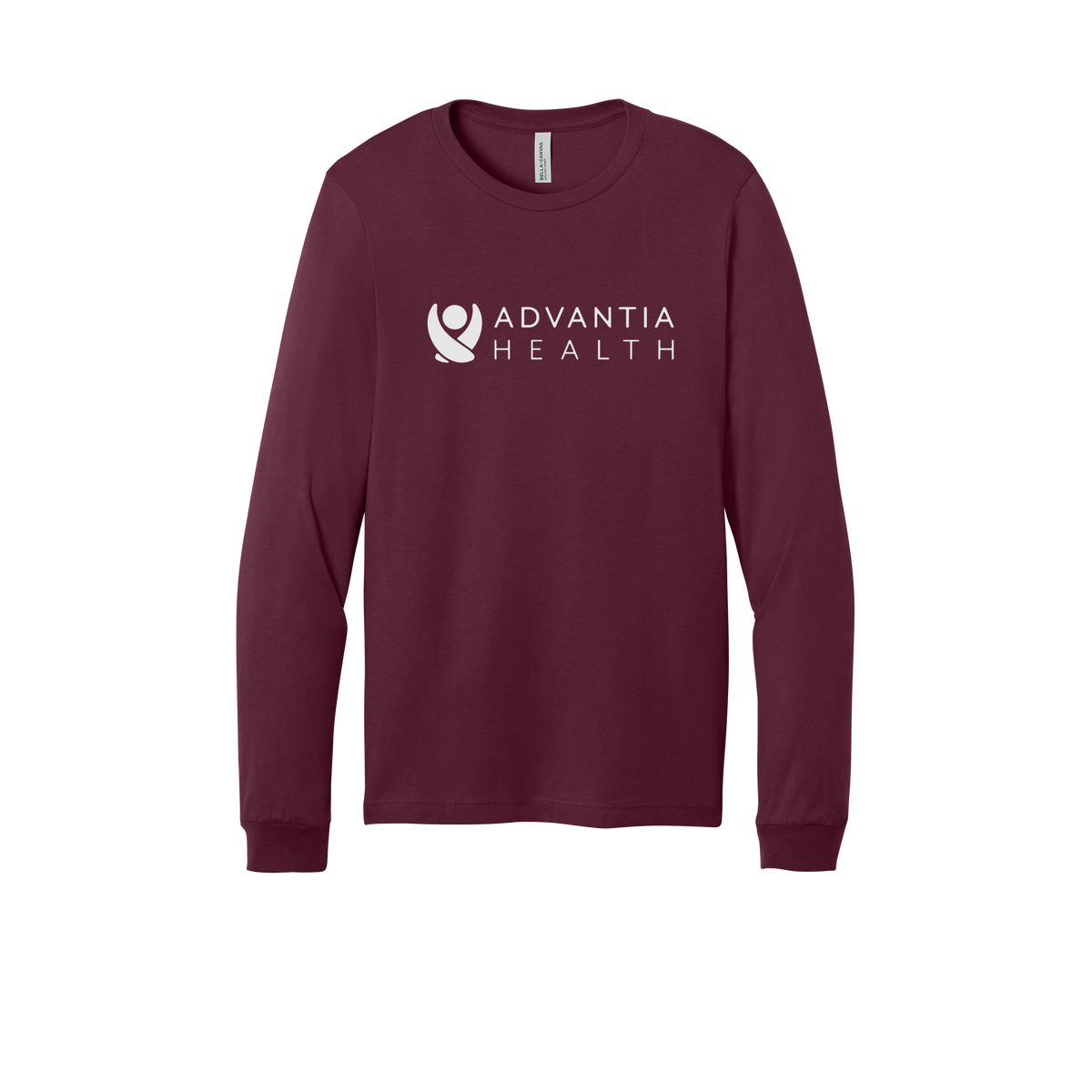 advantiahealth-all-season-medical-long-sleeve-tee-dtf-front-3501-maroon-flat-front