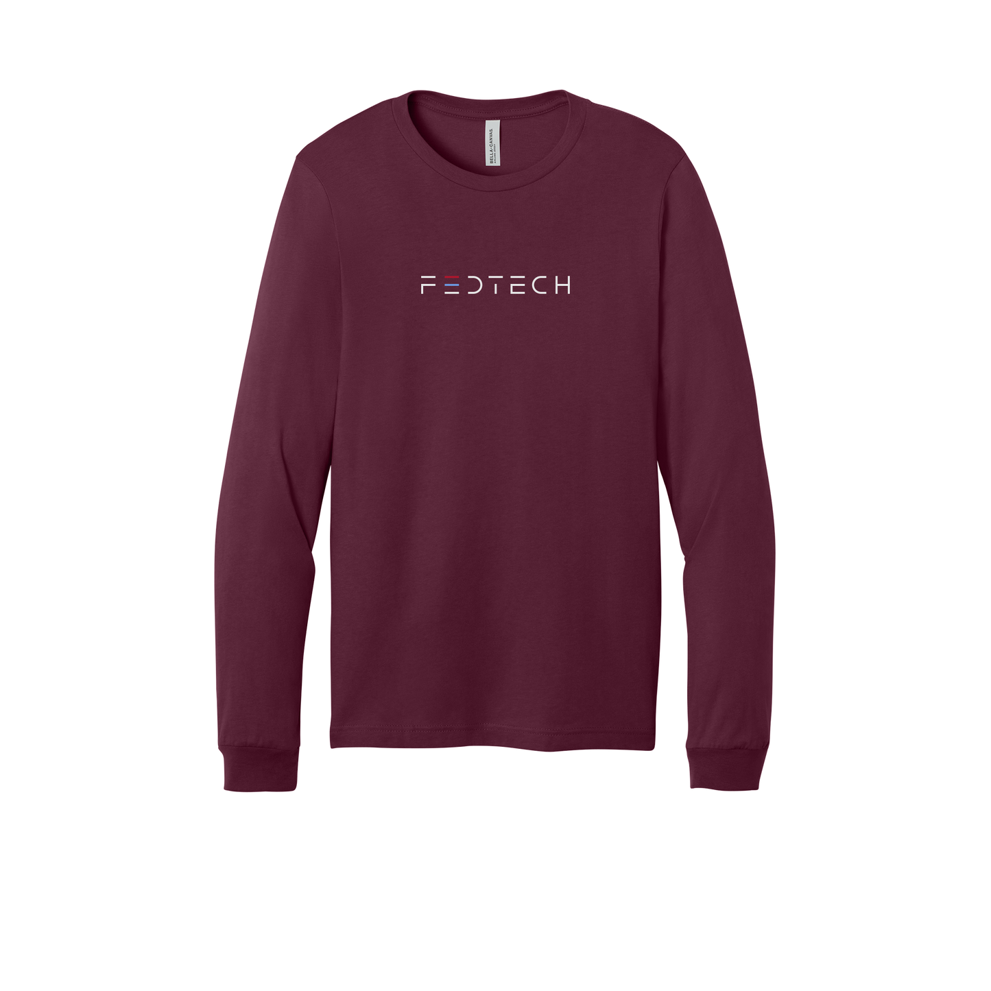 fedtech-all-season-long-sleeve-tee-dtf-front-3501-maroon-flat-front