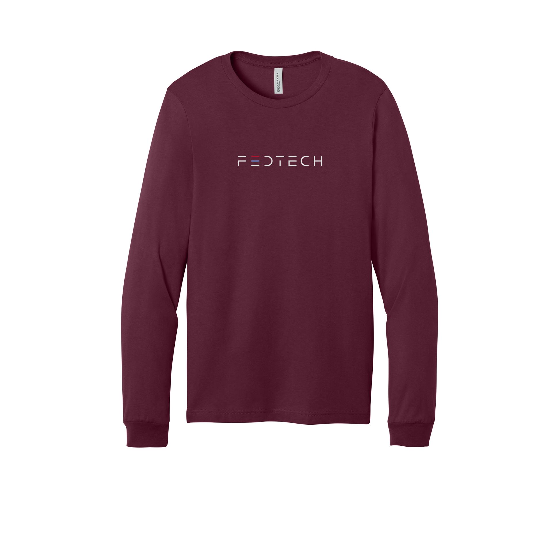 fedtech-all-season-long-sleeve-tee-dtf-front-3501-maroon-flat-front