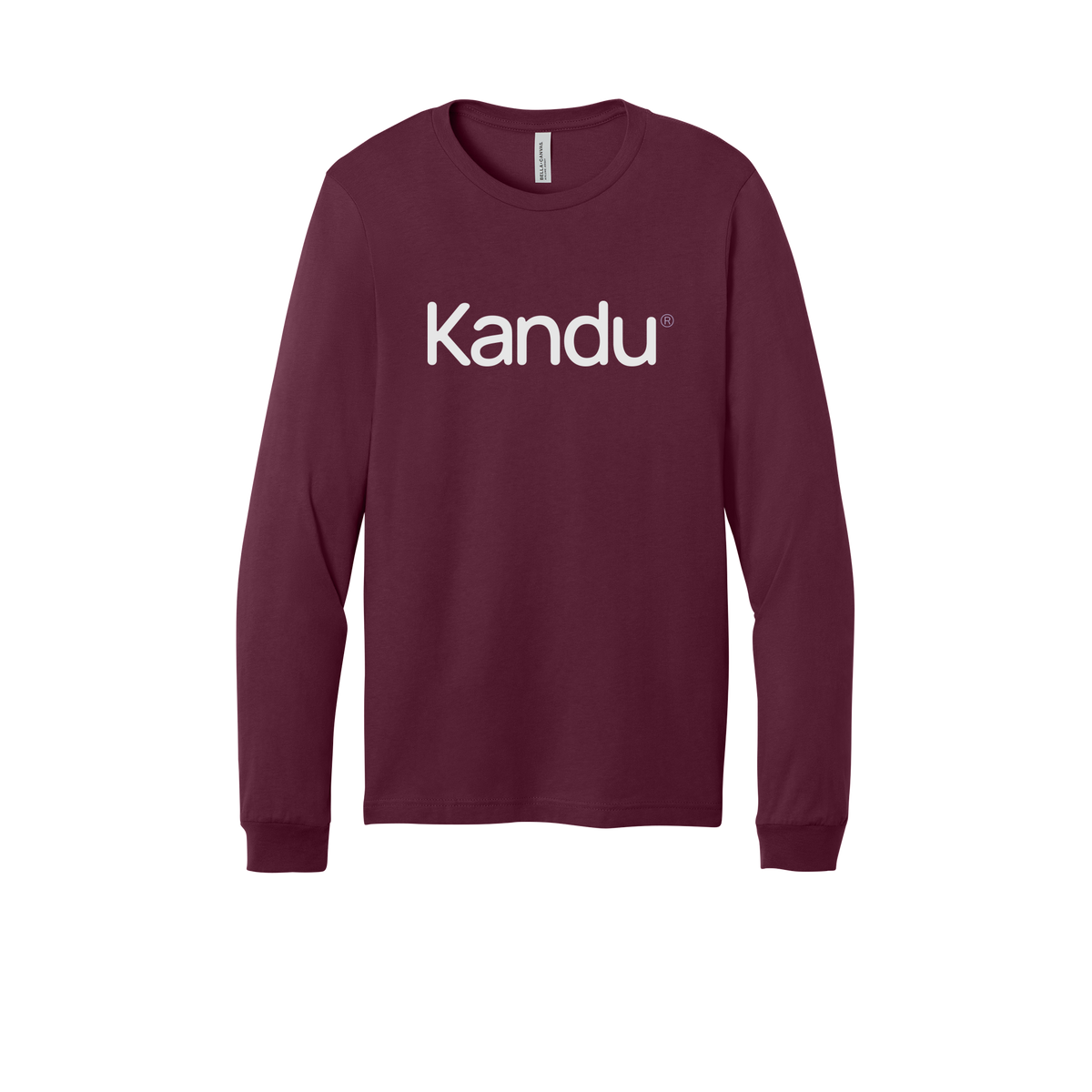 kandu-all-season-medical-long-sleeve-tee-dtf-front-3501-maroon-flat-front