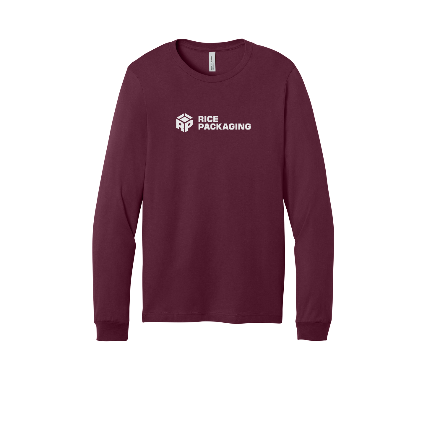 ricepackaging-all-season-long-sleeve-tee-dtf-front-3501-maroon-flat-front