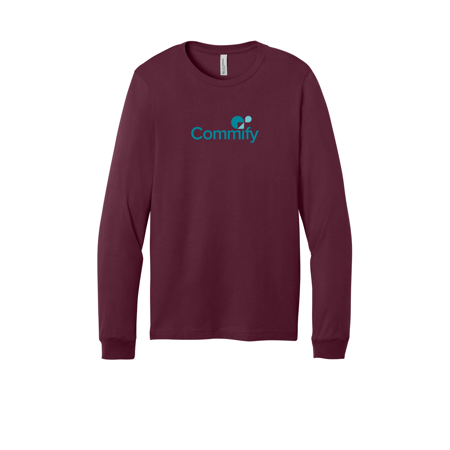 commify-all-season-long-sleeve-tee-dtf-front-3501-maroon-flat-front