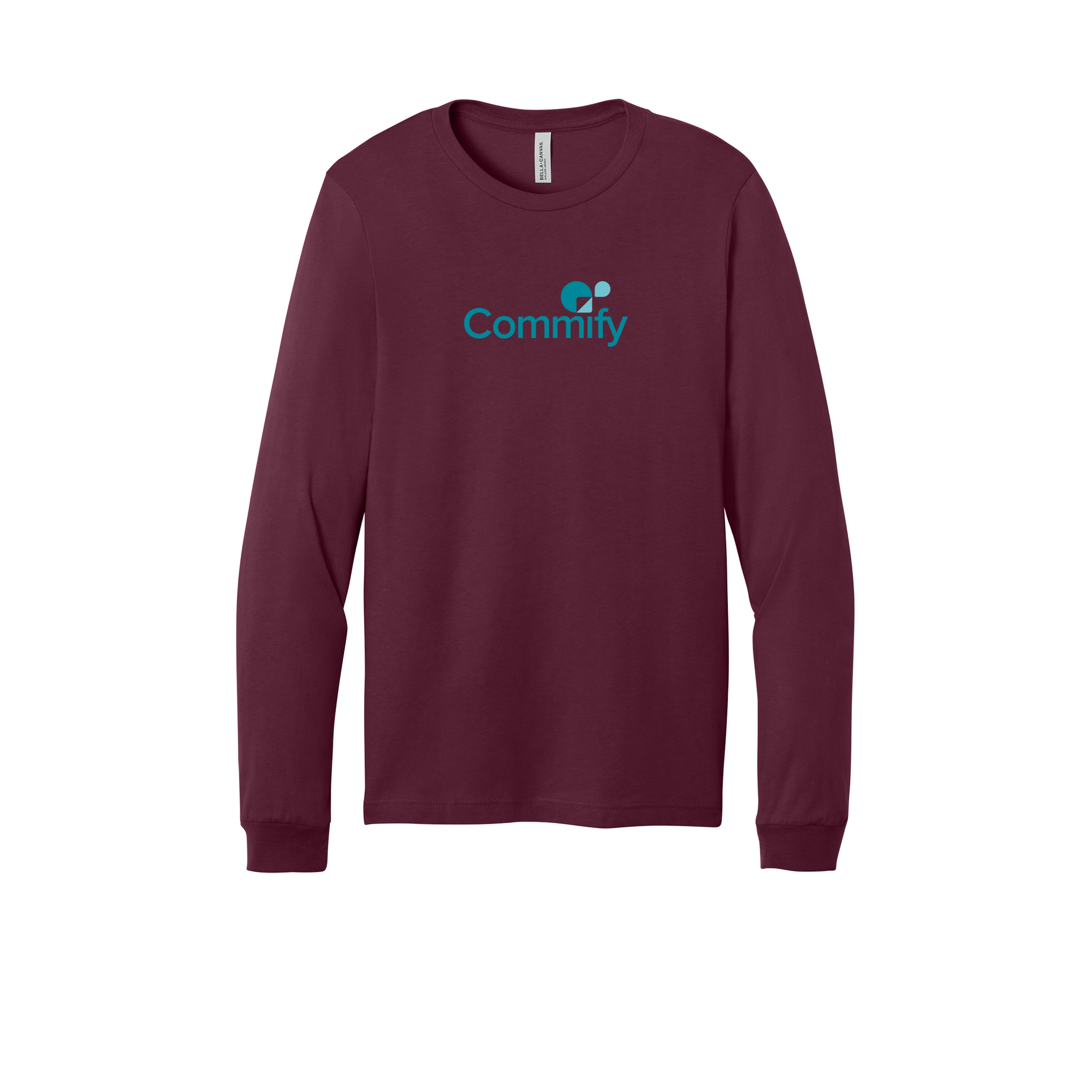 commify-all-season-long-sleeve-tee-dtf-front-3501-maroon-flat-front
