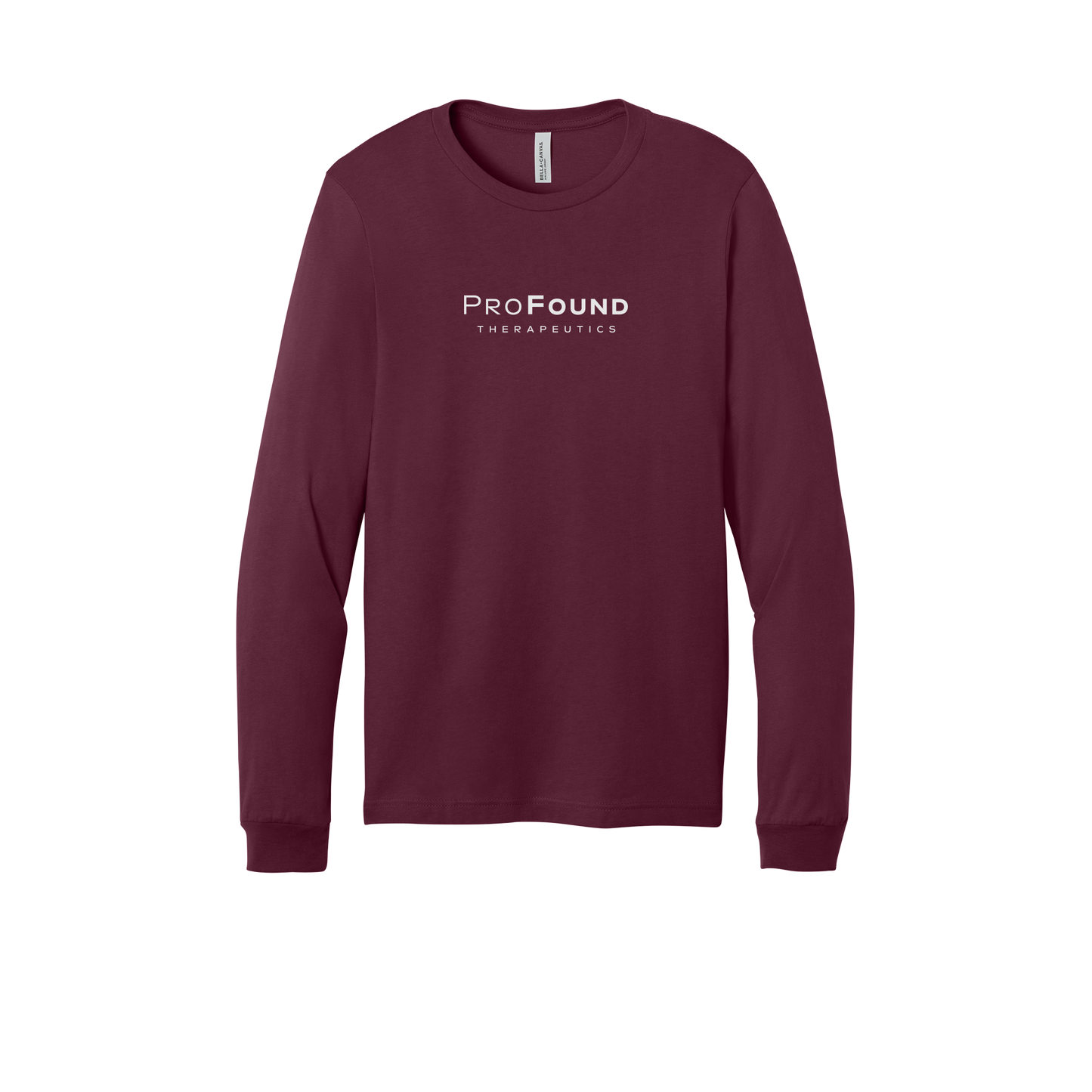 profoundtx-all-season-long-sleeve-tee-dtf-front-3501-maroon-flat-front