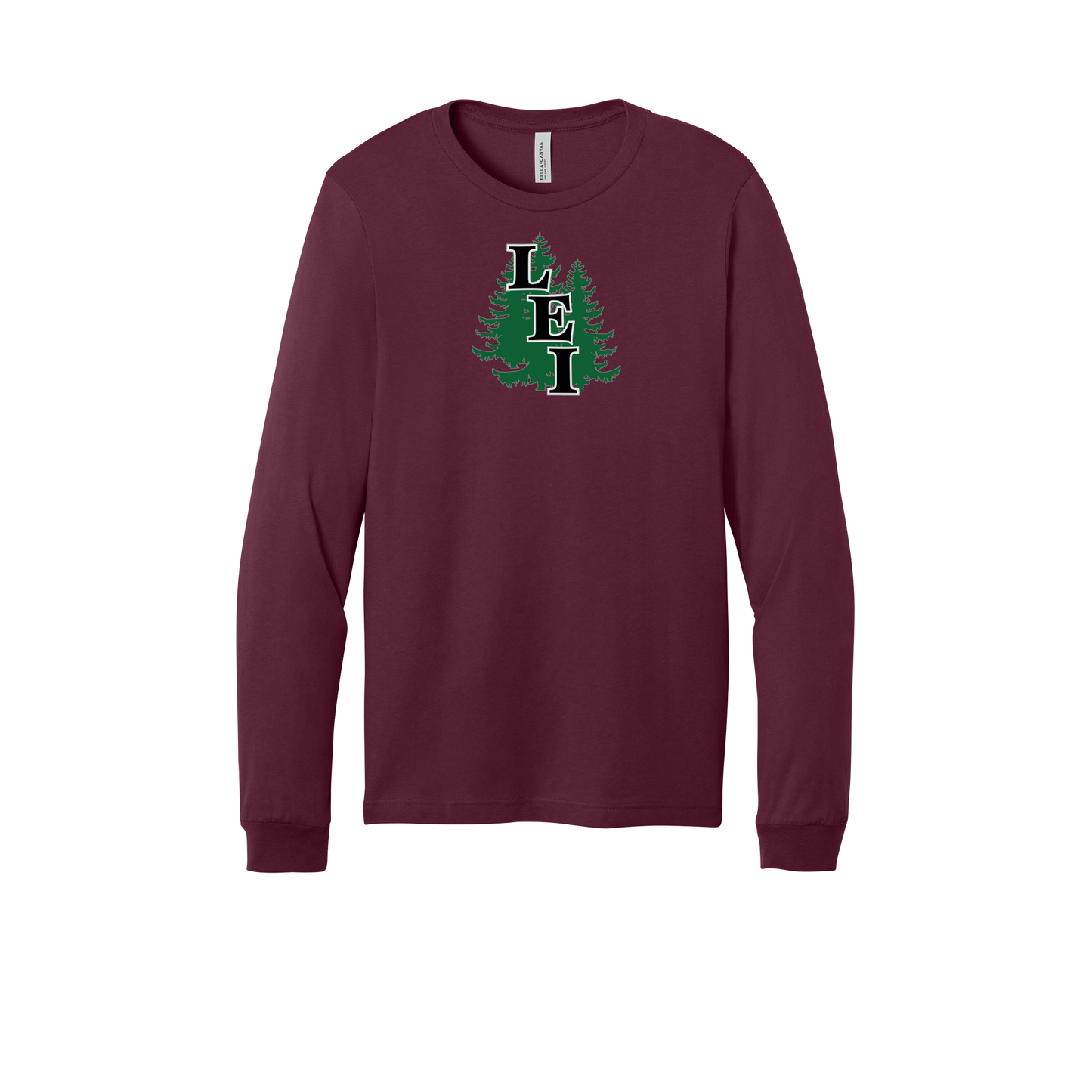 leisite-all-season-long-sleeve-tee-dtf-front-3501-maroon-flat-front