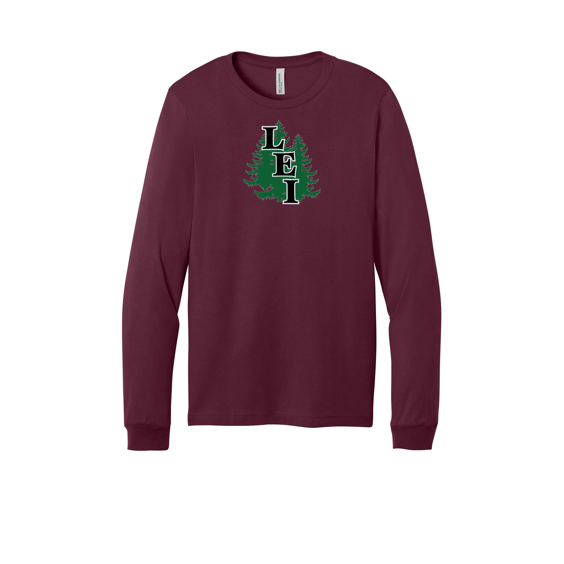 leisite-all-season-long-sleeve-tee-dtf-front-3501-maroon-flat-front