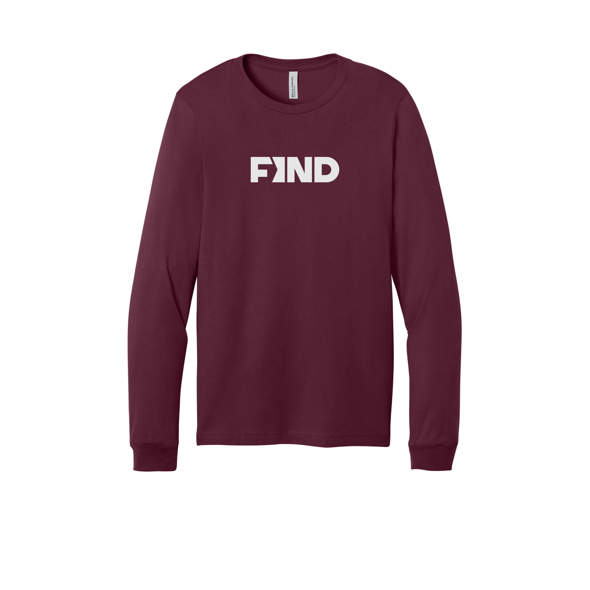 findrealestate-all-season-long-sleeve-tee-dtf-front-3501-maroon-flat-front