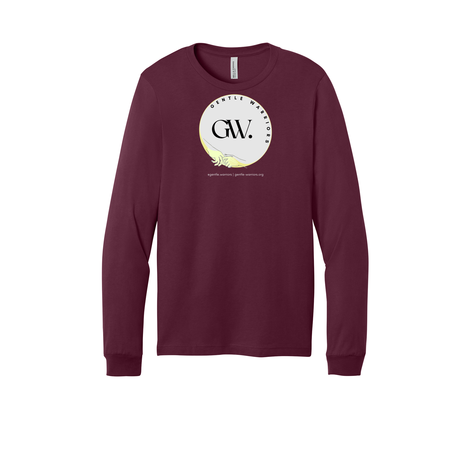 gentle-warriors-all-season-long-sleeve-tee-dtf-front-3501-maroon-flat-front