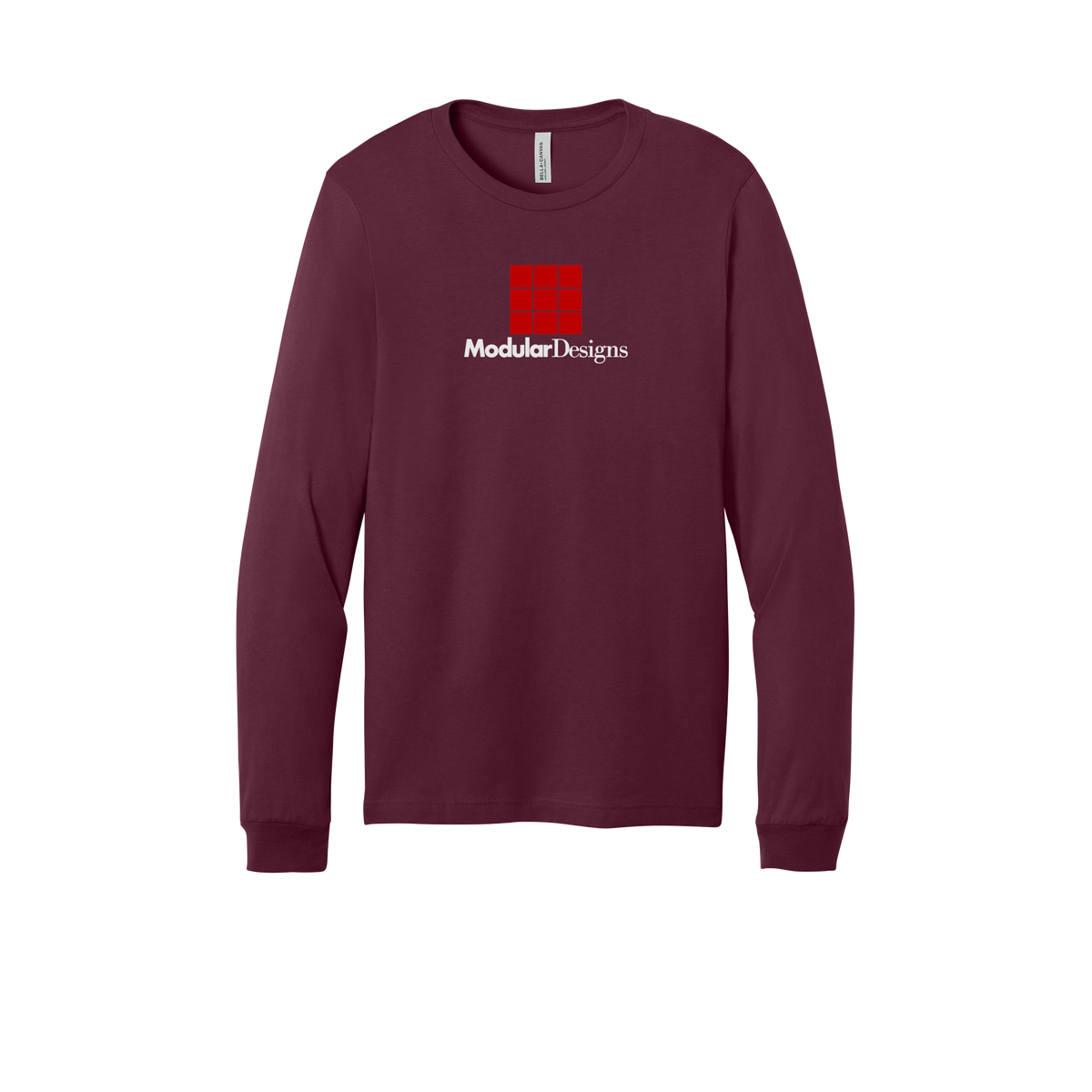 modulardesignsflooring-all-season-long-sleeve-tee-dtf-front-3501-maroon-flat-front