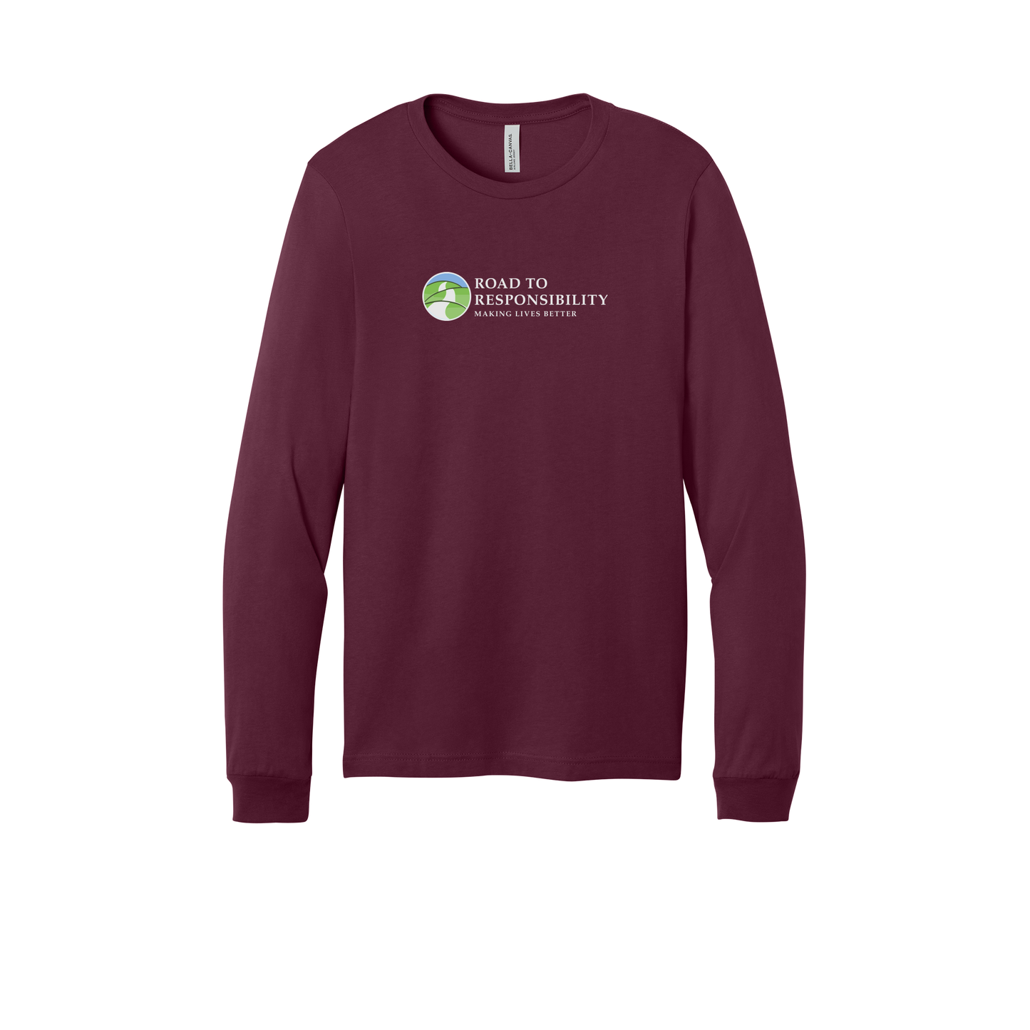roadtoresponsibility-all-season-long-sleeve-tee-dtf-front-3501-maroon-flat-front