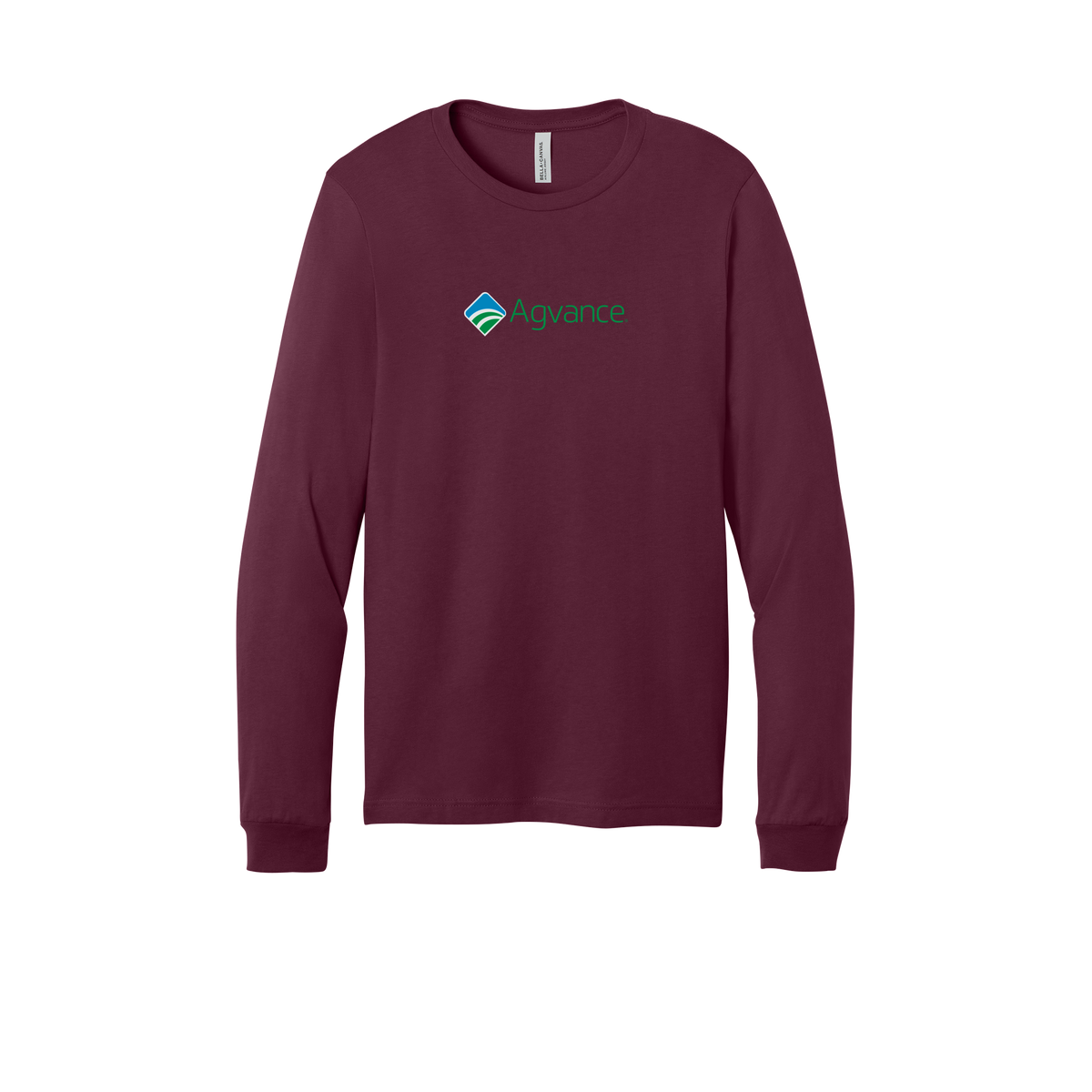 agvance-all-season-long-sleeve-tee-dtf-front-3501-maroon-flat-front