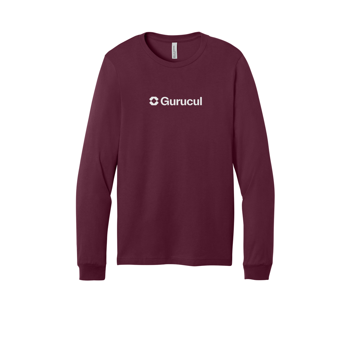 gurucul-all-season-long-sleeve-tee-dtf-front-3501-maroon-flat-front
