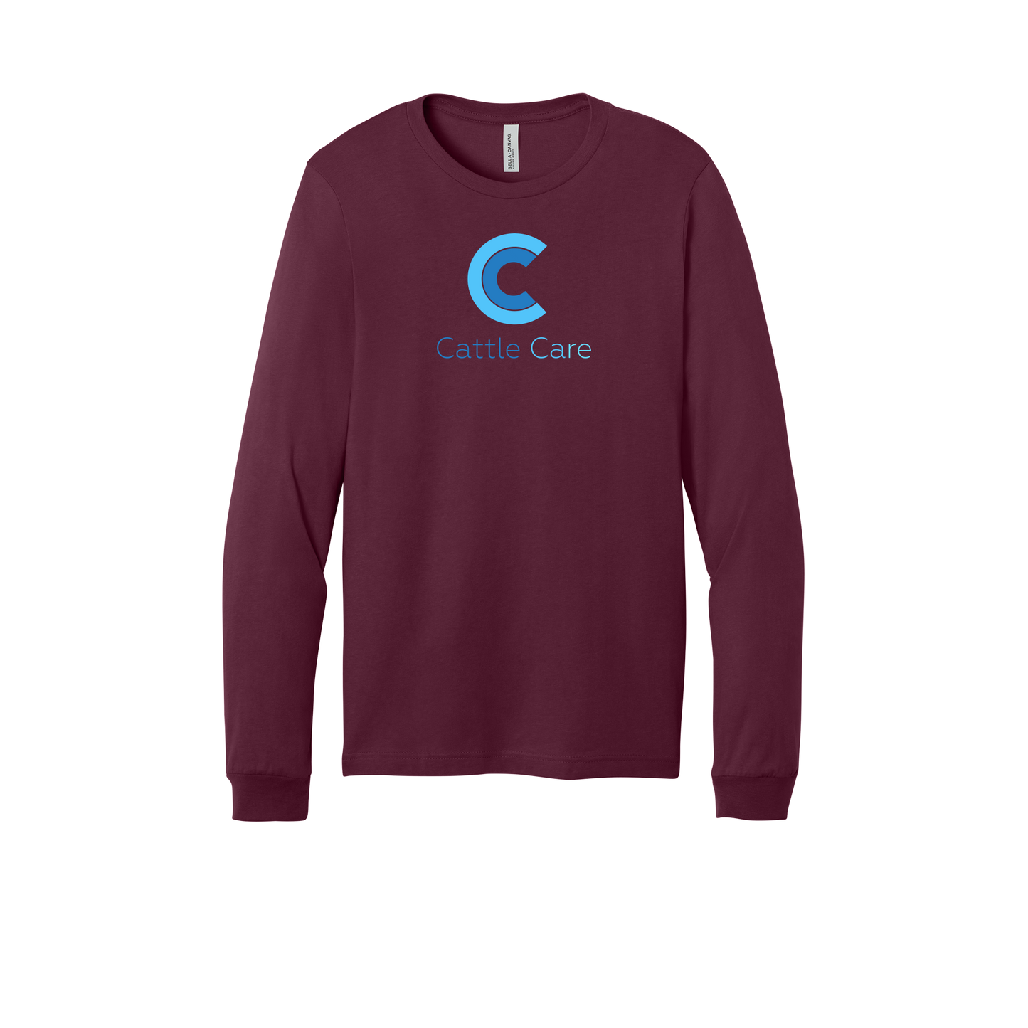 cattle-care-all-season-long-sleeve-tee-dtf-front-3501-maroon-flat-front