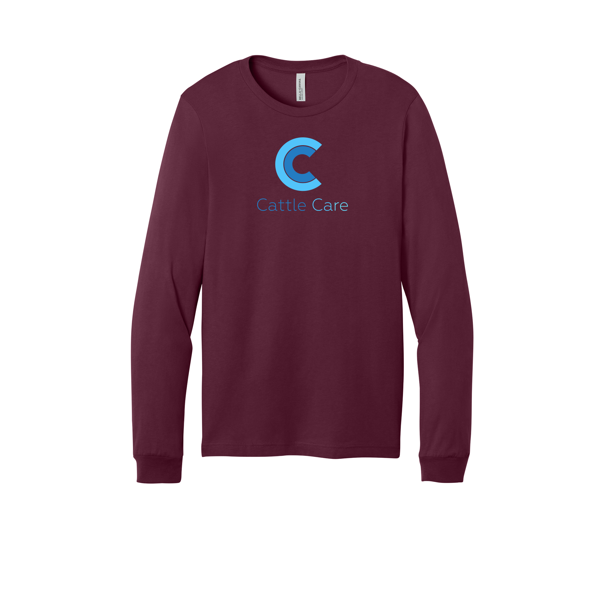 cattle-care-all-season-long-sleeve-tee-dtf-front-3501-maroon-flat-front