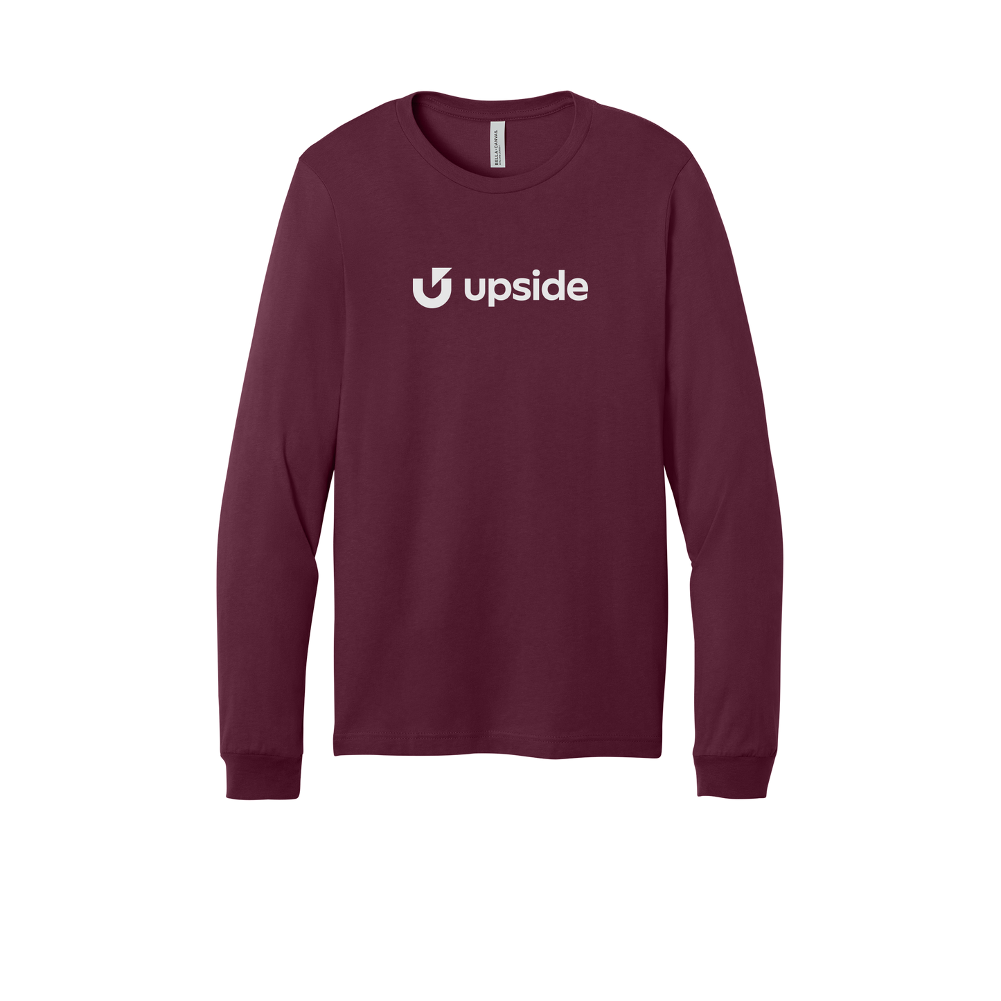 upside-all-season-long-sleeve-tee-dtf-front-3501-maroon-flat-front