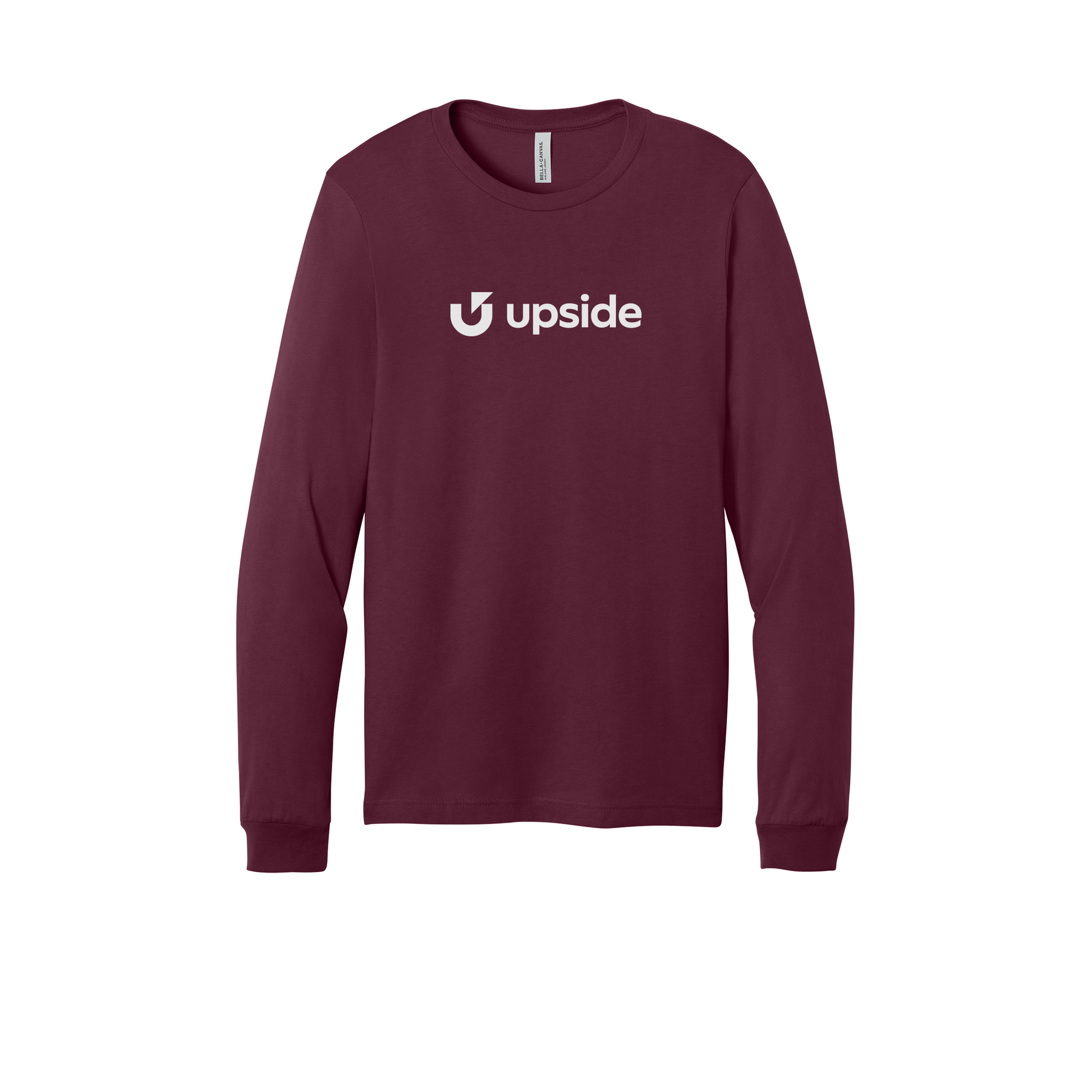 upside-all-season-long-sleeve-tee-dtf-front-3501-maroon-flat-front