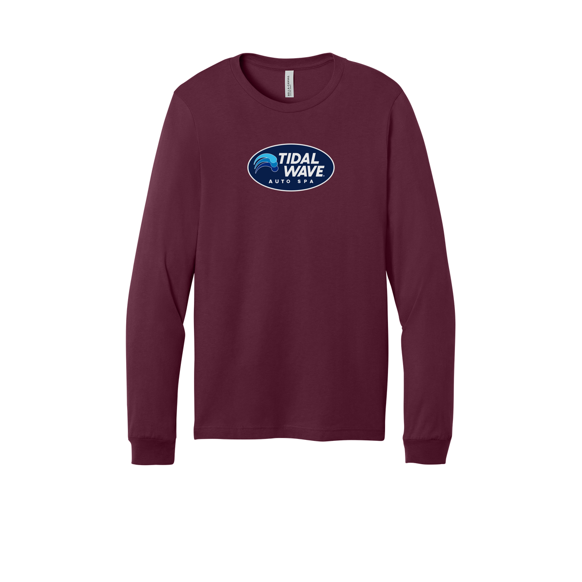 tidalwaveautospa-all-season-long-sleeve-tee-dtf-front-3501-maroon-flat-front