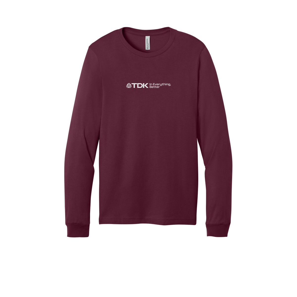 tdk-all-season-long-sleeve-tee-dtf-front-3501-maroon-flat-front