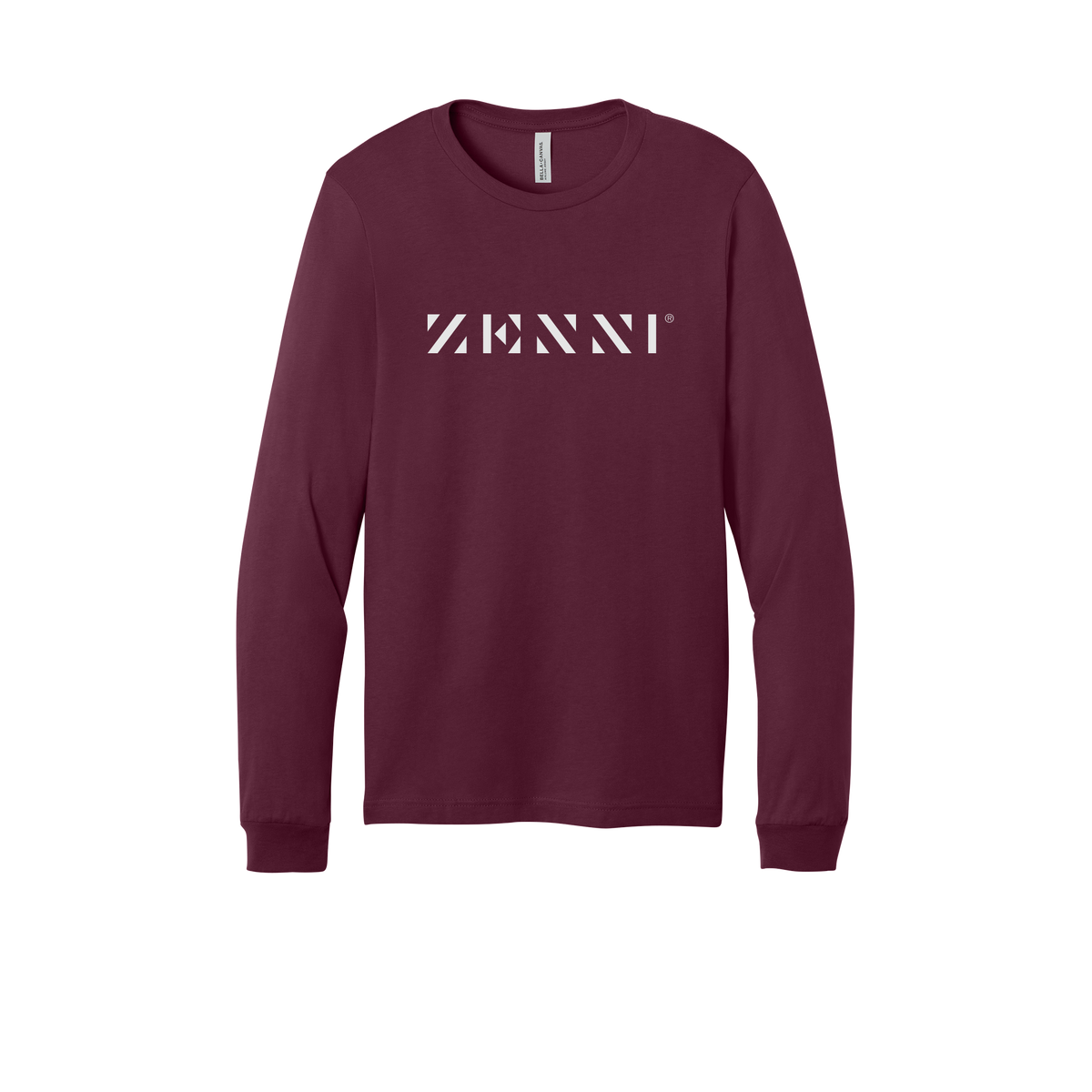 zennioptical-all-season-medical-long-sleeve-tee-dtf-front-3501-maroon-flat-front
