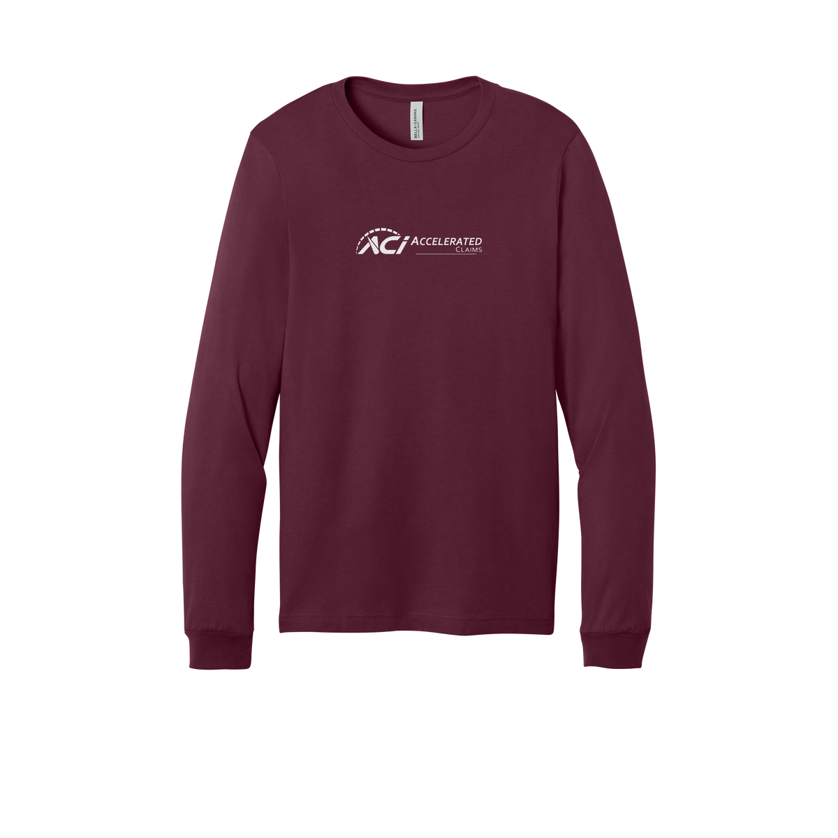 accelclaims-all-season-long-sleeve-tee-dtf-front-3501-maroon-flat-front
