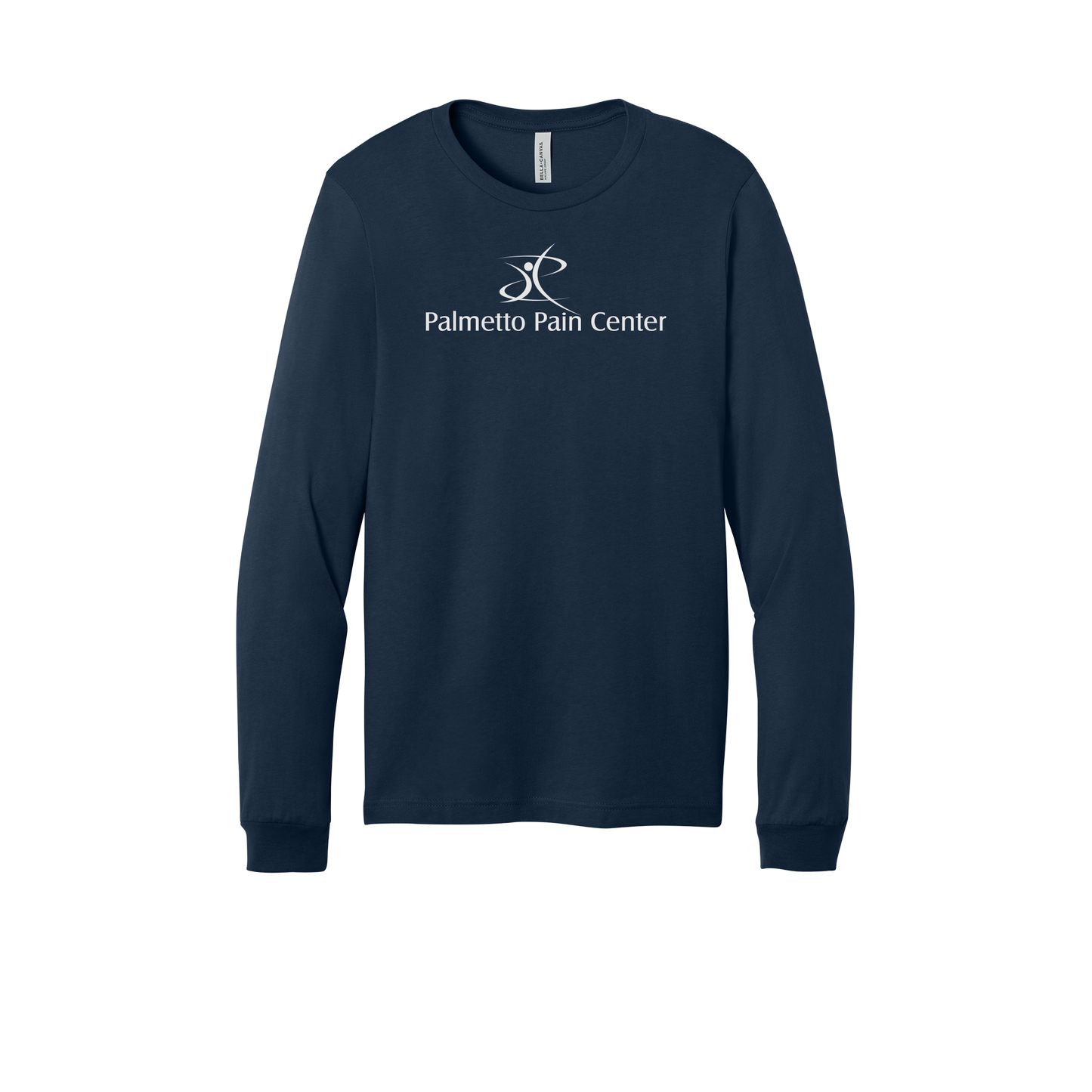 palmetto-pain-center-all-season-medical-long-sleeve-tee-dtf-front-3501-navy-flat-front
