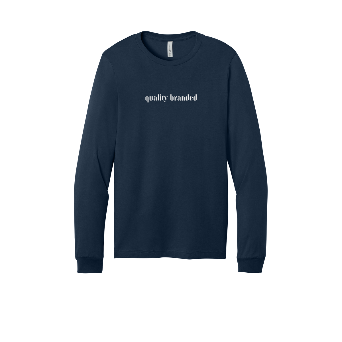 qualitybranded-all-season-long-sleeve-tee-dtf-front-3501-navy-flat-front