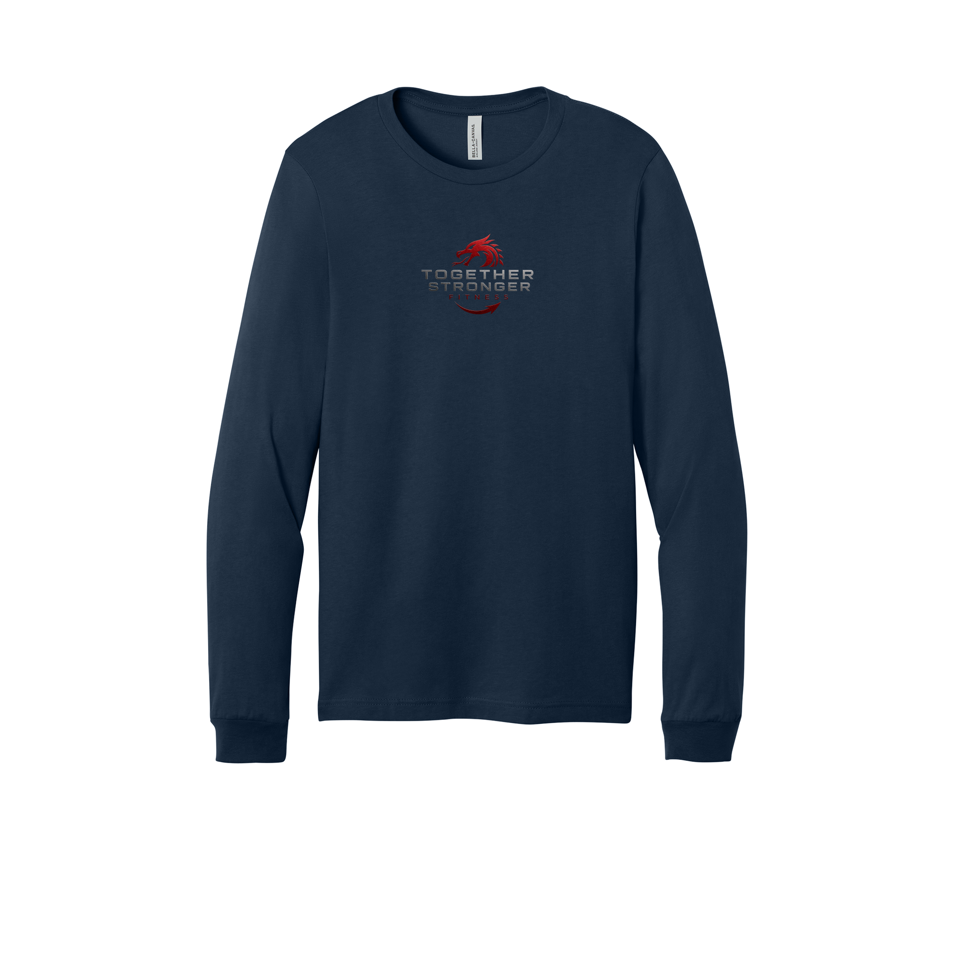 togetherstrongerfitness-all-season-long-sleeve-tee-dtf-front-3501-navy-flat-front