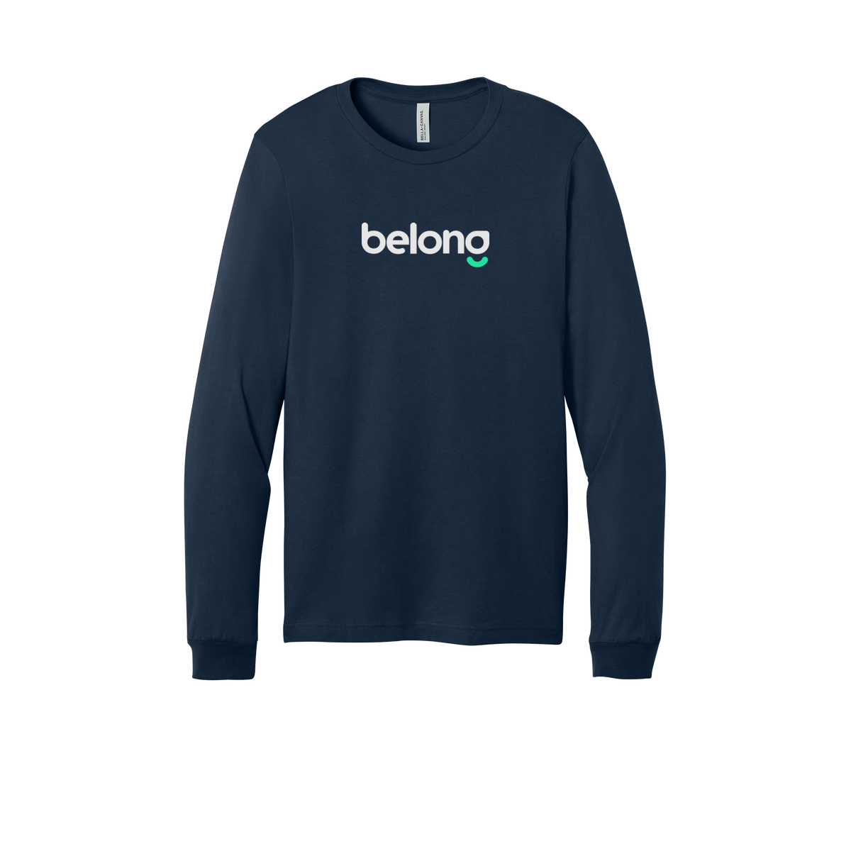 belonghome-all-season-long-sleeve-tee-dtf-front-3501-navy-flat-front
