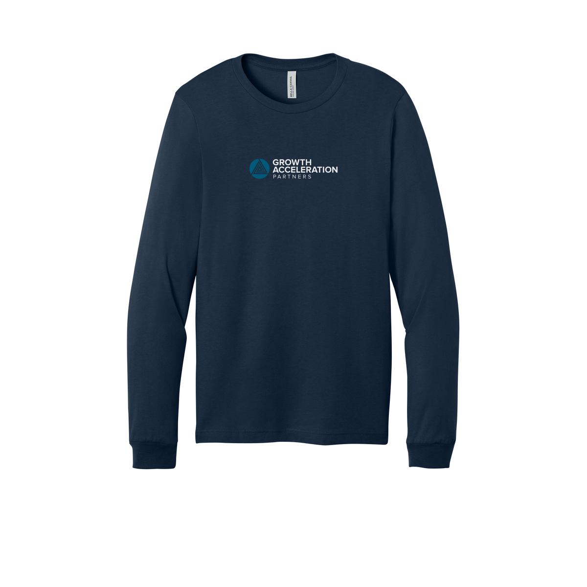 growthaccelerationpartners-all-season-long-sleeve-tee-dtf-front-3501-navy-flat-front