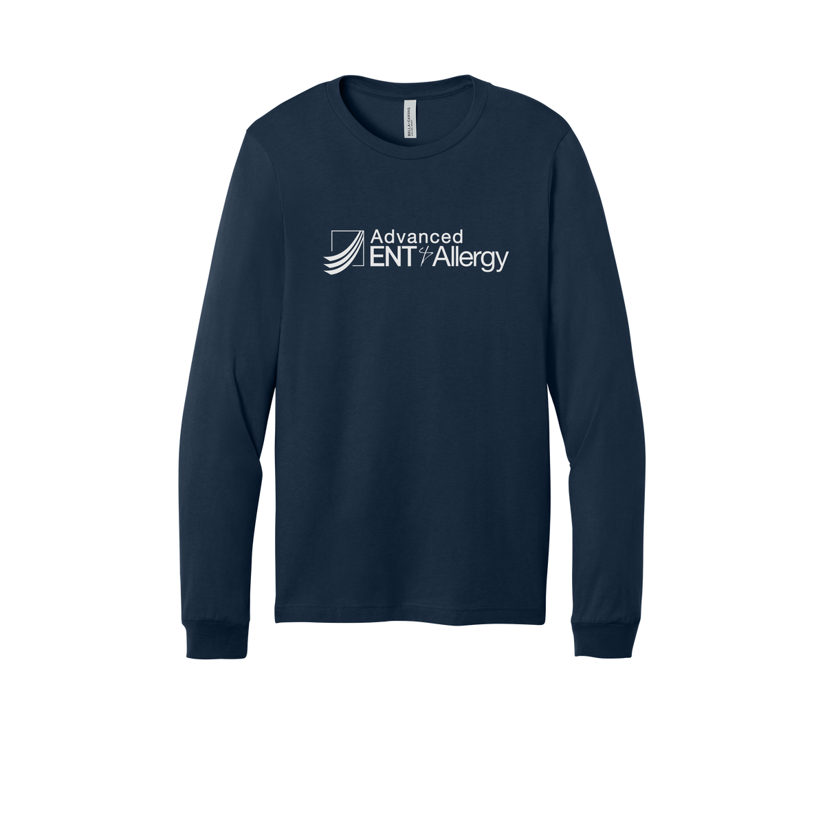 advancedentandallergy-all-season-medical-long-sleeve-tee-dtf-front-3501-navy-flat-front