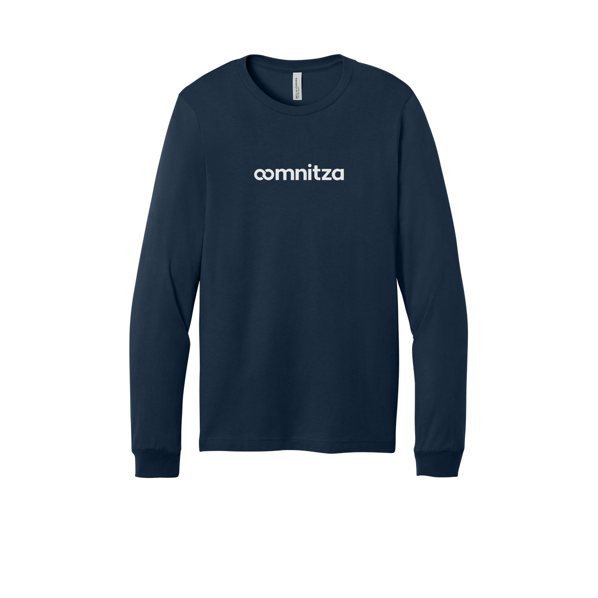 oomnitza-all-season-long-sleeve-tee-dtf-front-3501-navy-flat-front