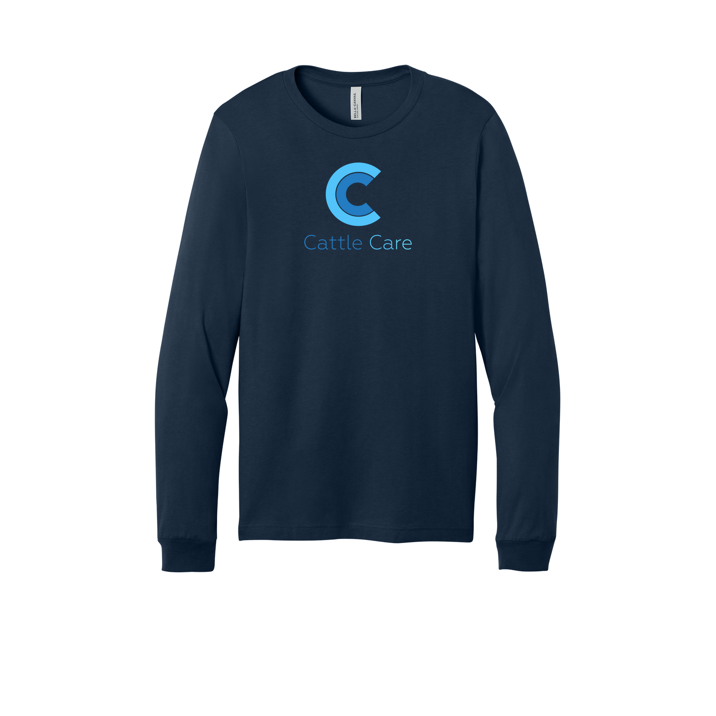 cattle-care-all-season-long-sleeve-tee-dtf-front-3501-navy-flat-front