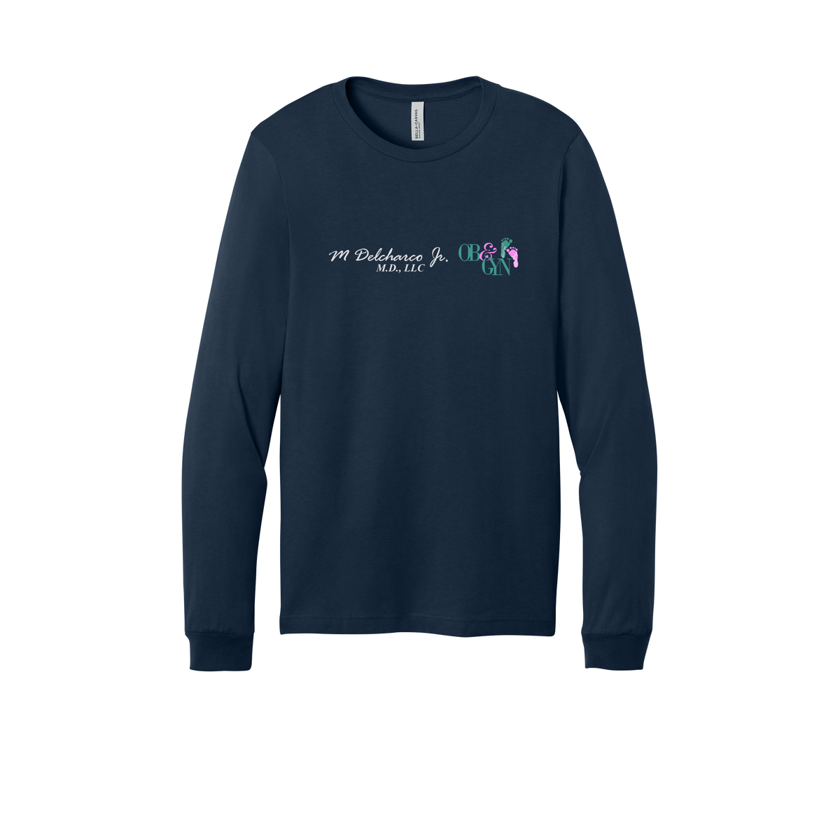 delcharco-all-season-medical-long-sleeve-tee-dtf-front-3501-navy-flat-front