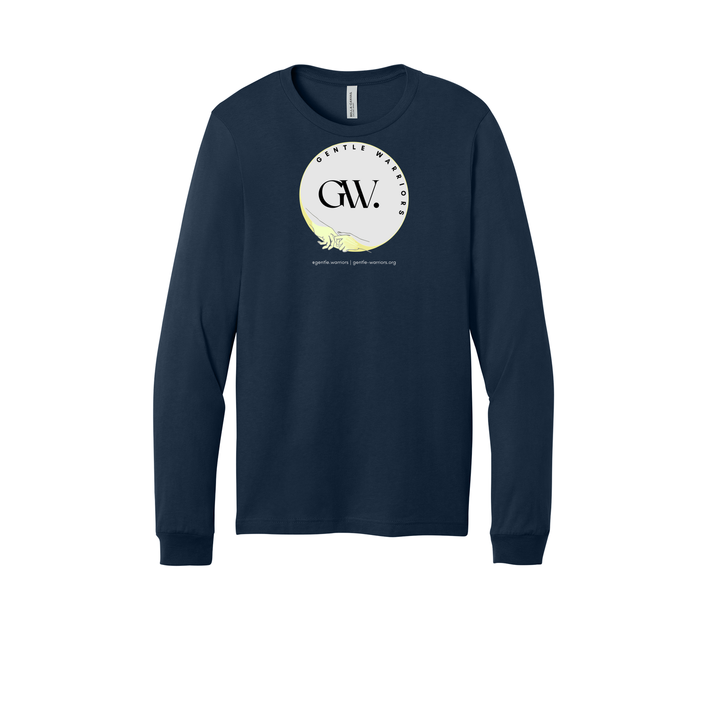 gentle-warriors-all-season-long-sleeve-tee-dtf-front-3501-navy-flat-front