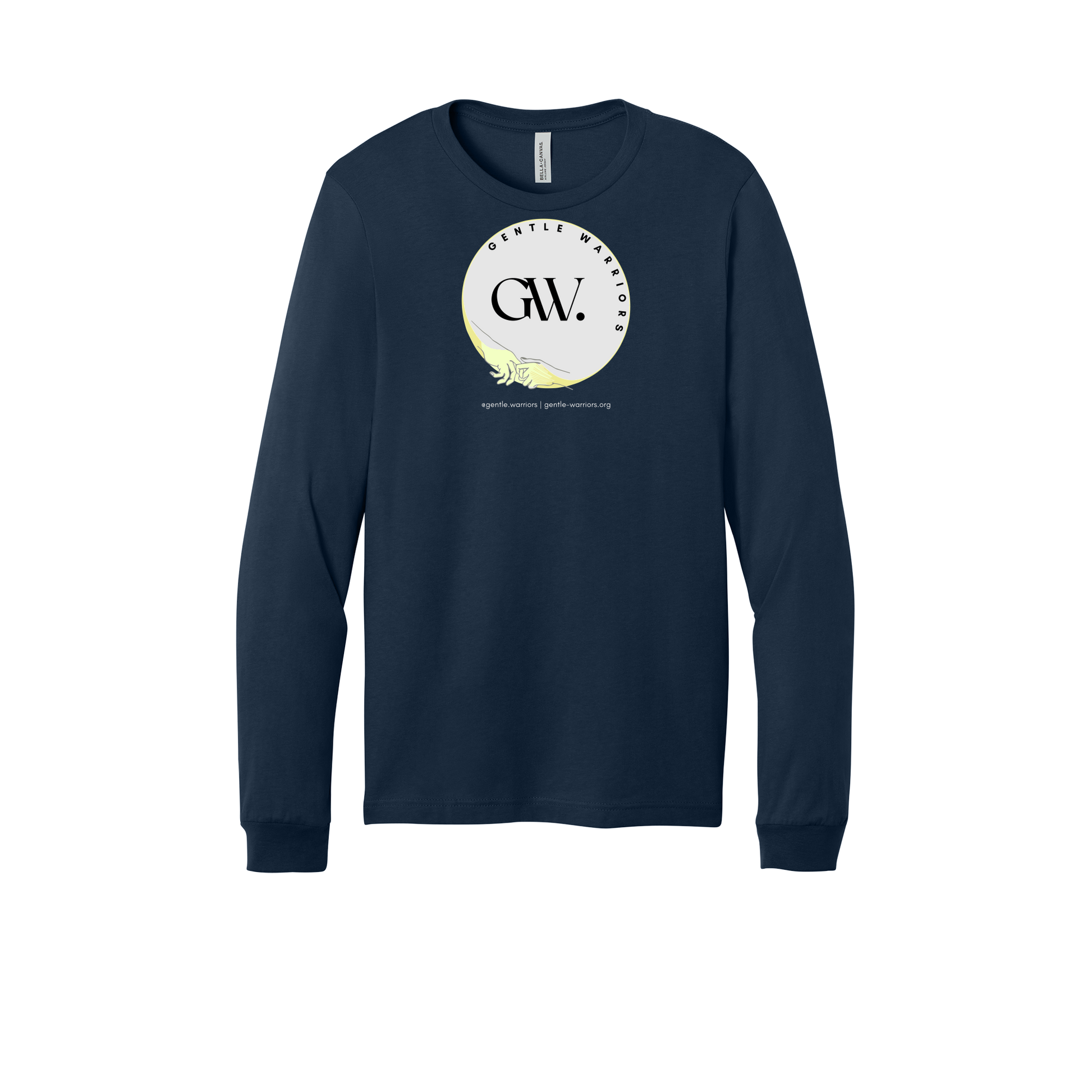 gentle-warriors-all-season-long-sleeve-tee-dtf-front-3501-navy-flat-front