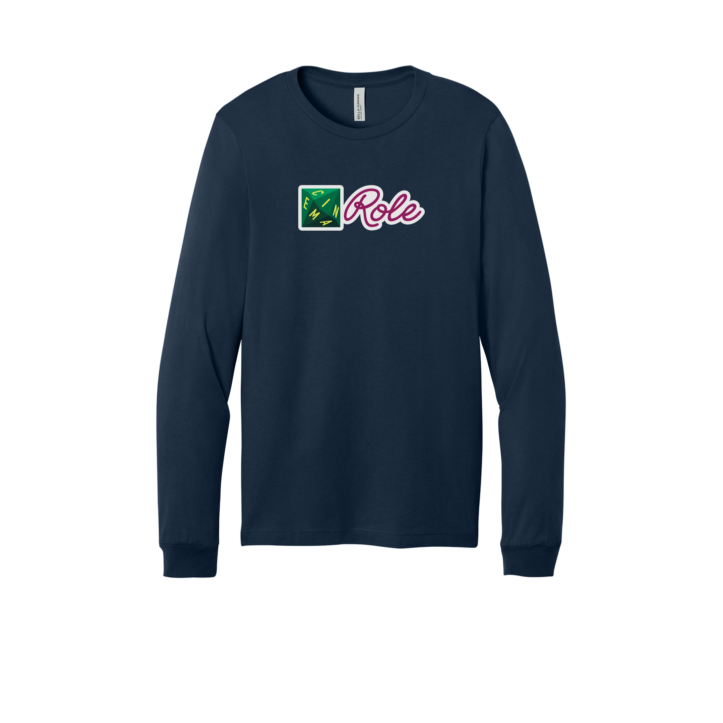cinemarole-all-season-long-sleeve-tee-dtf-front-3501-navy-flat-front