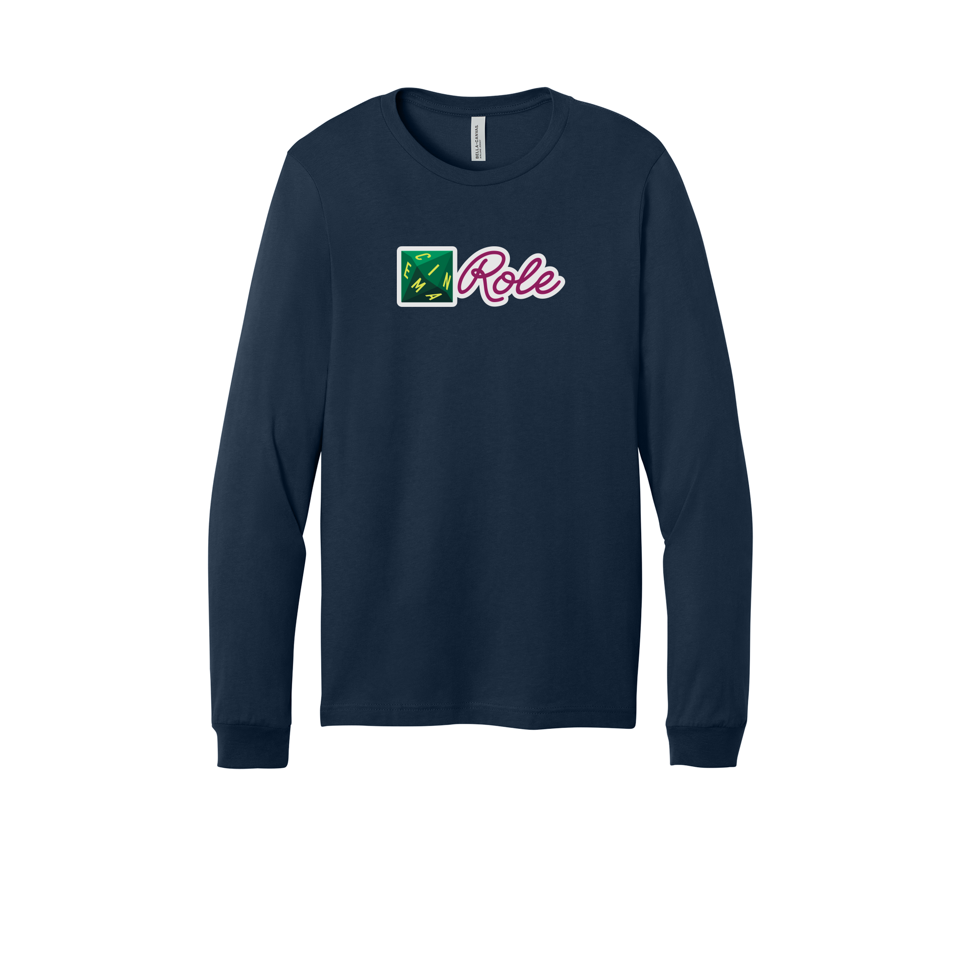 cinemarole-all-season-long-sleeve-tee-dtf-front-3501-navy-flat-front