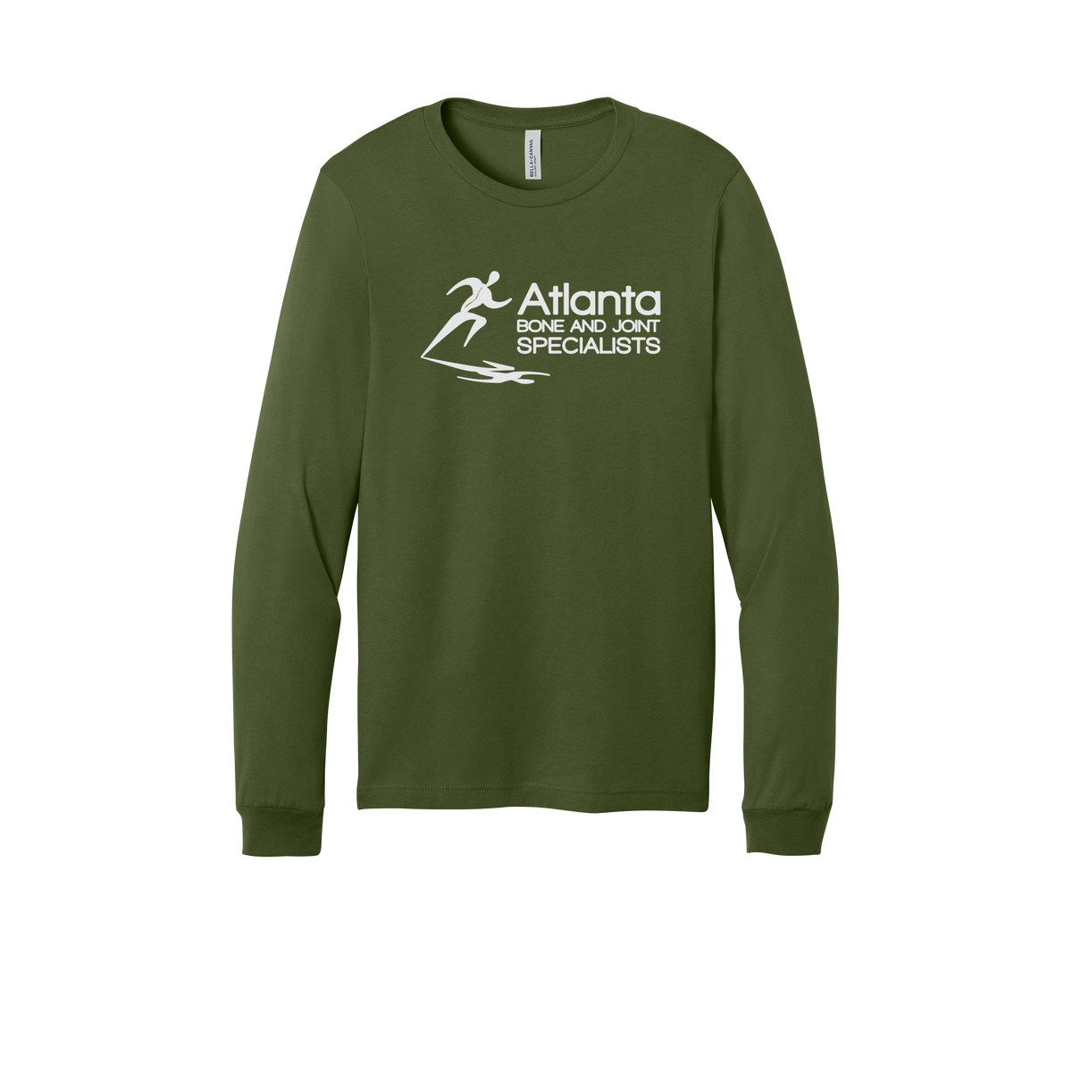 atlantaboneandjoint-all-season-medical-long-sleeve-tee-dtf-front-3501-olive-flat-front