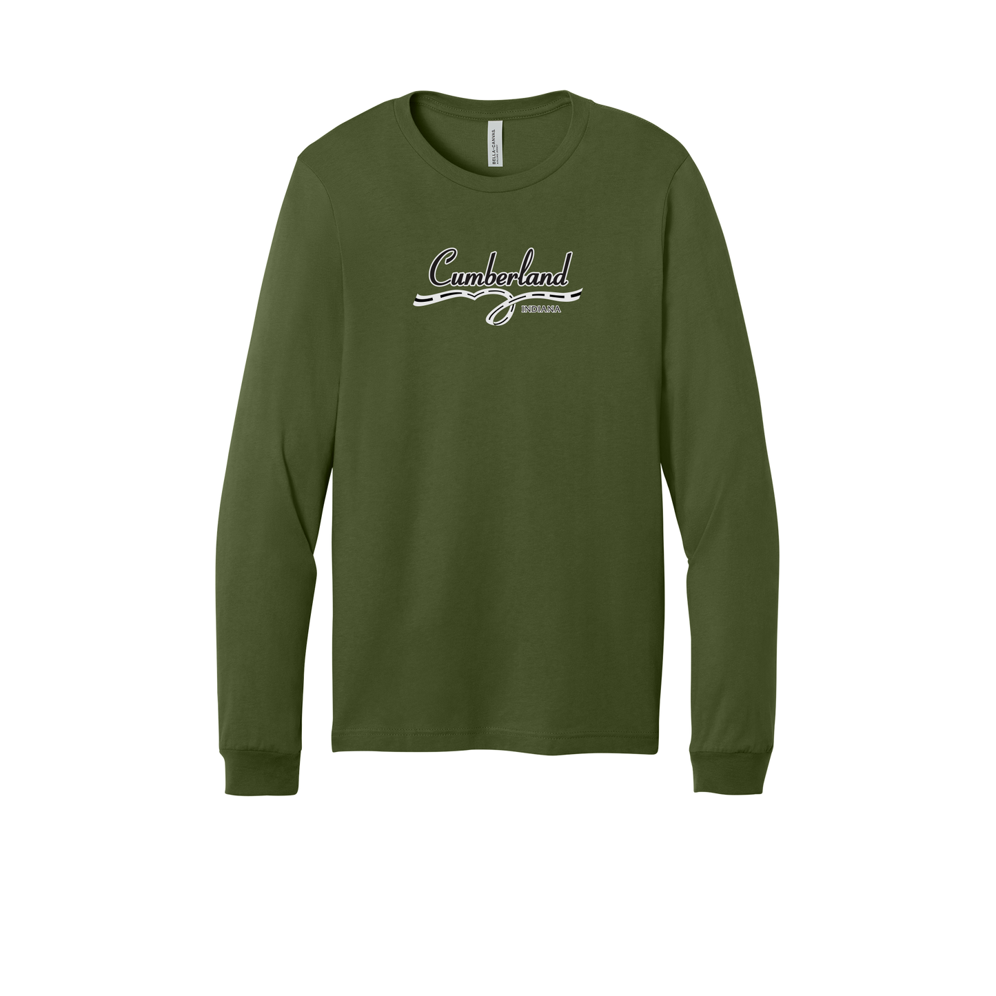 cumberland-all-season-long-sleeve-tee-dtf-front-3501-olive-flat-front